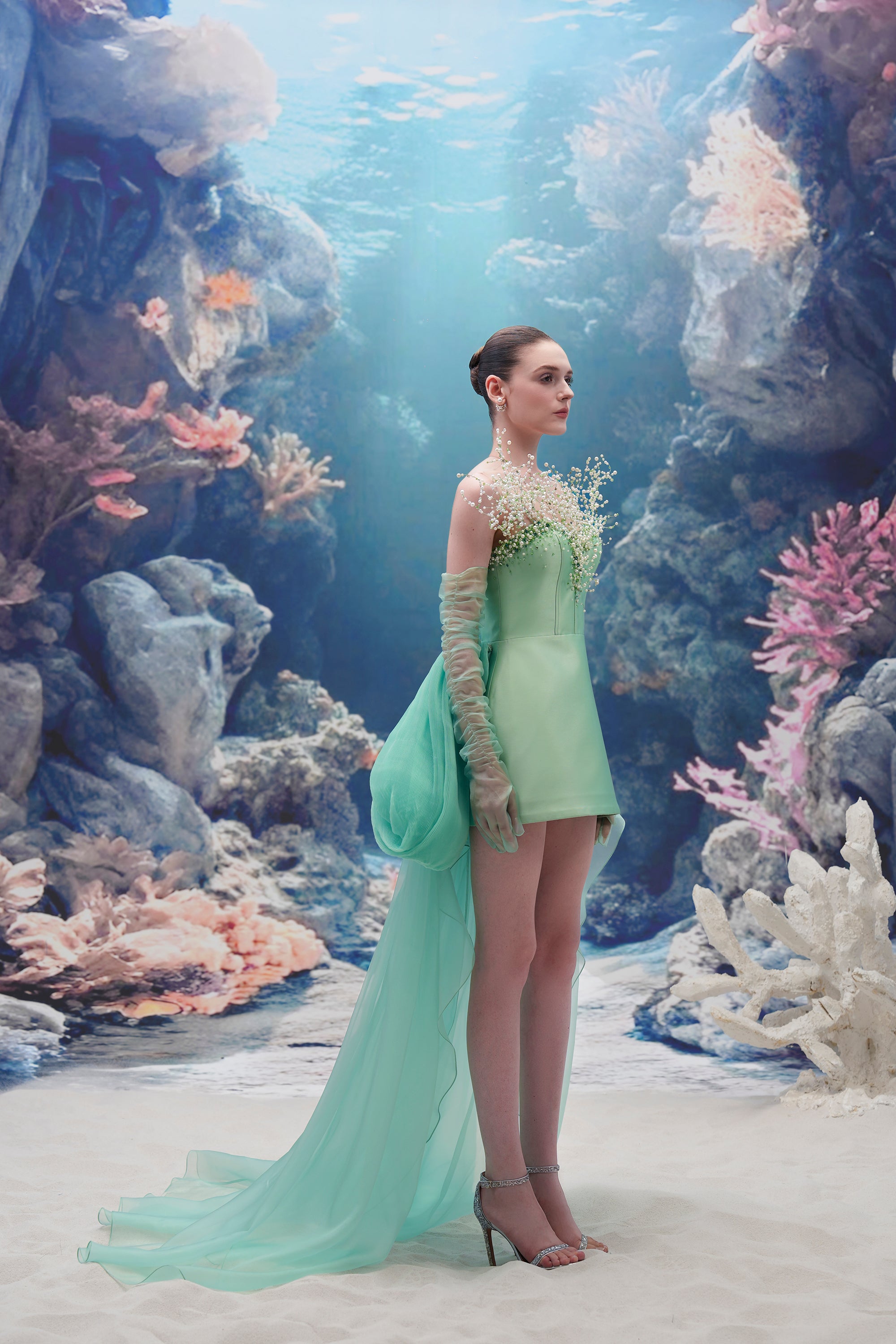 Ondine Queen Taffeta & Organza Dress