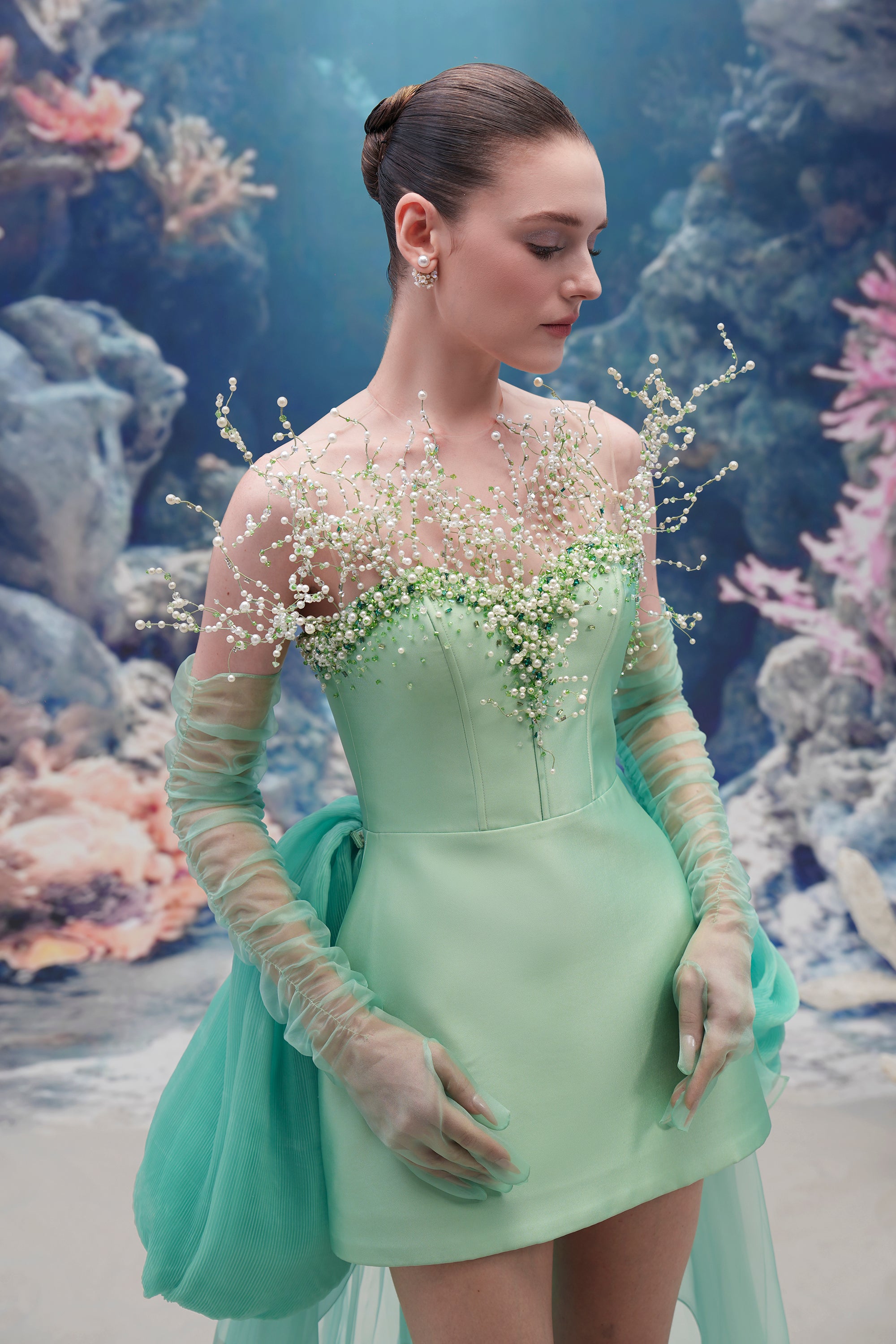 Ondine Queen Taffeta & Organza Dress