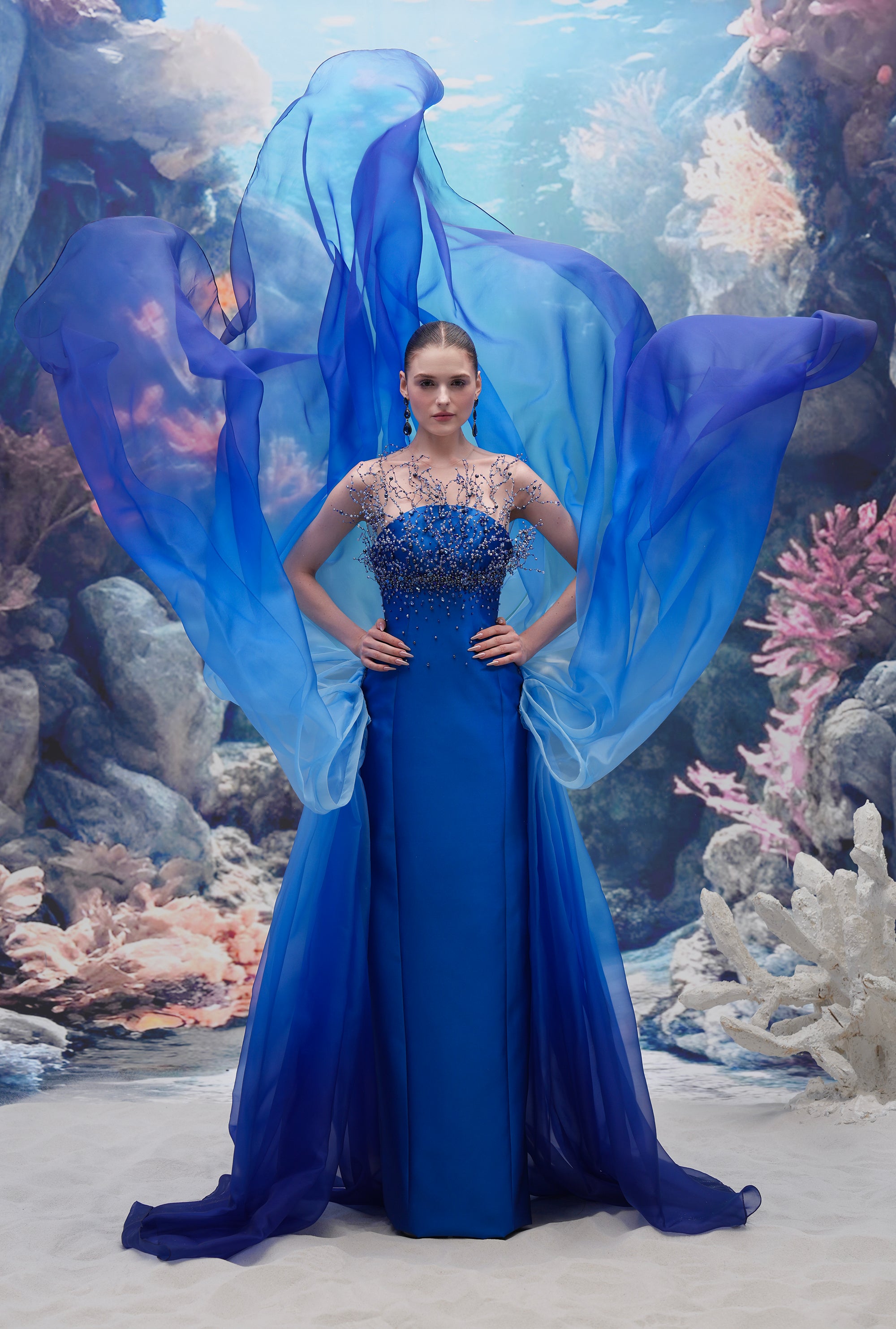 Ondina Queen Taffeta & Organza Dress