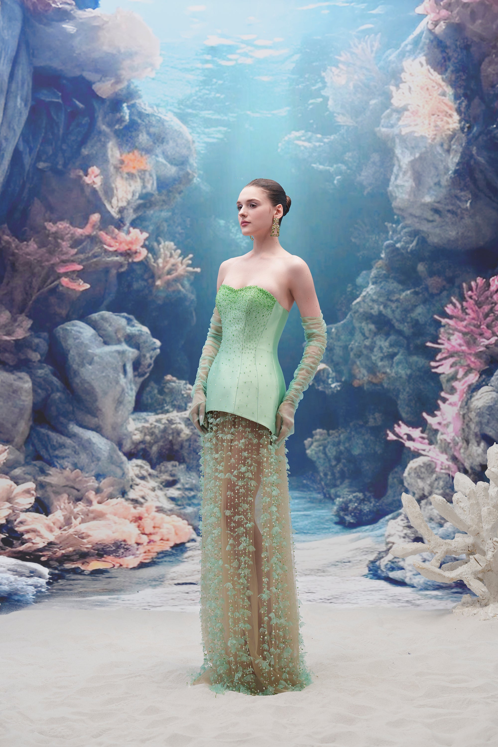 Kailani Royal Taffate, Tulle & Organza Dress