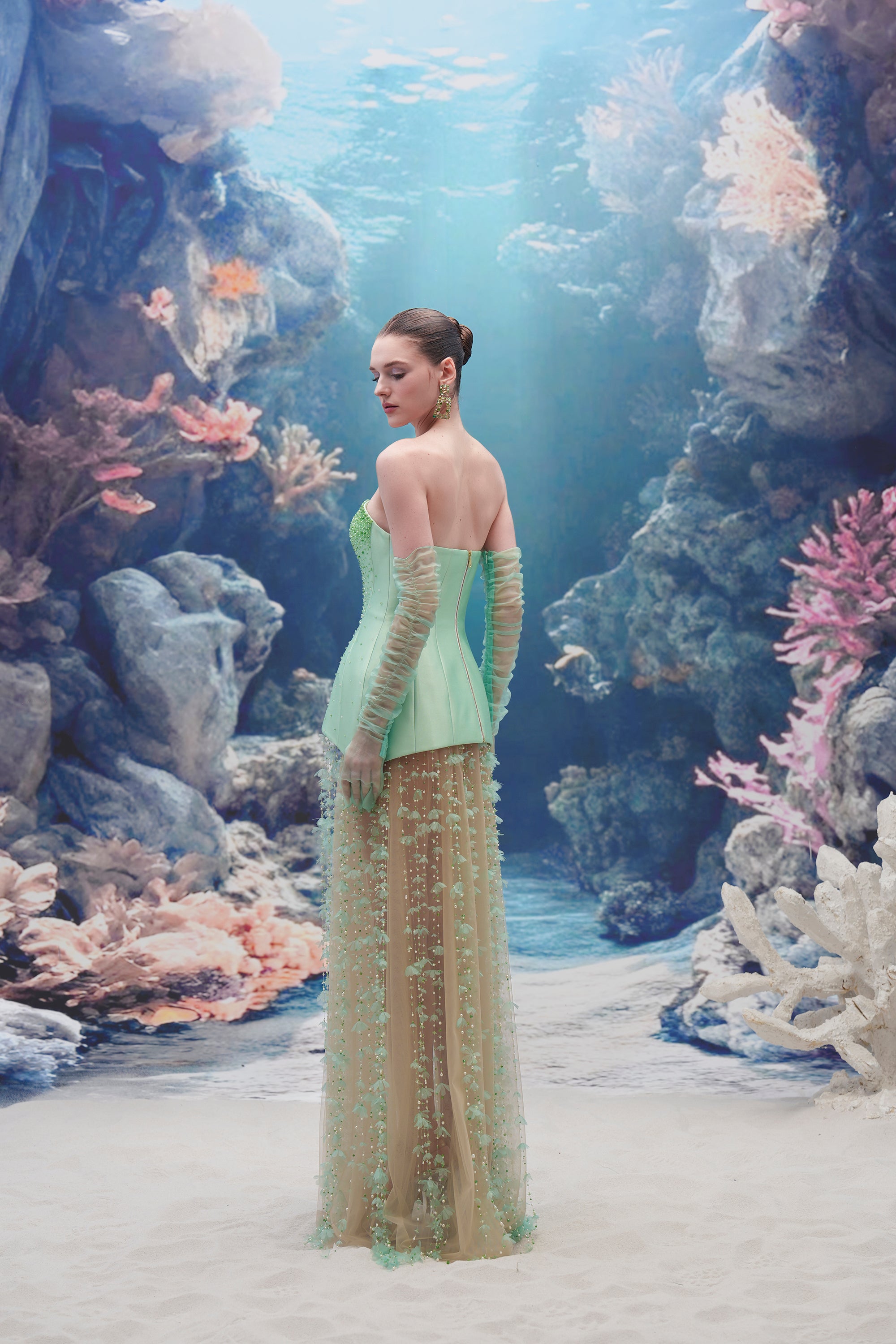 Kailani Royal Taffate, Tulle & Organza Dress