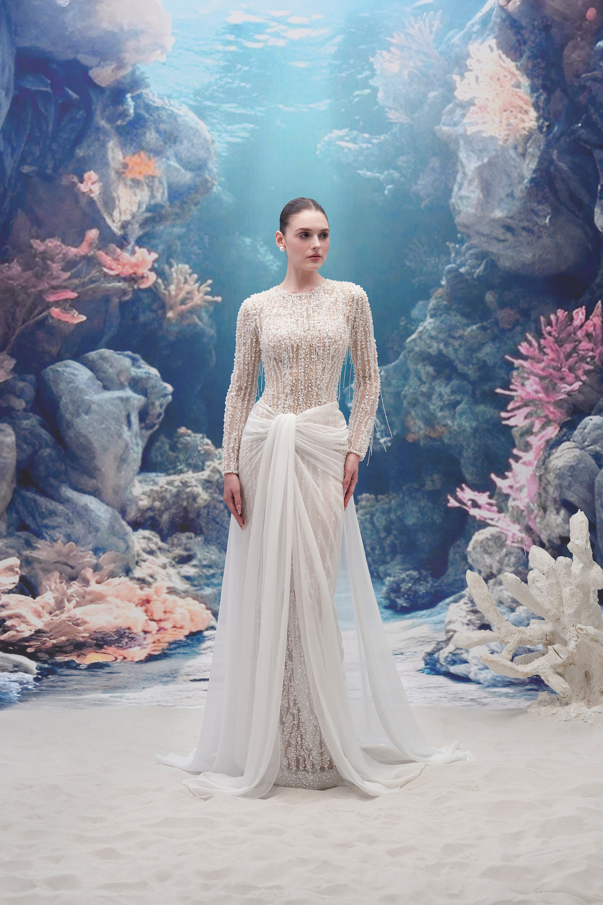 Navia Lace & Silk Dress