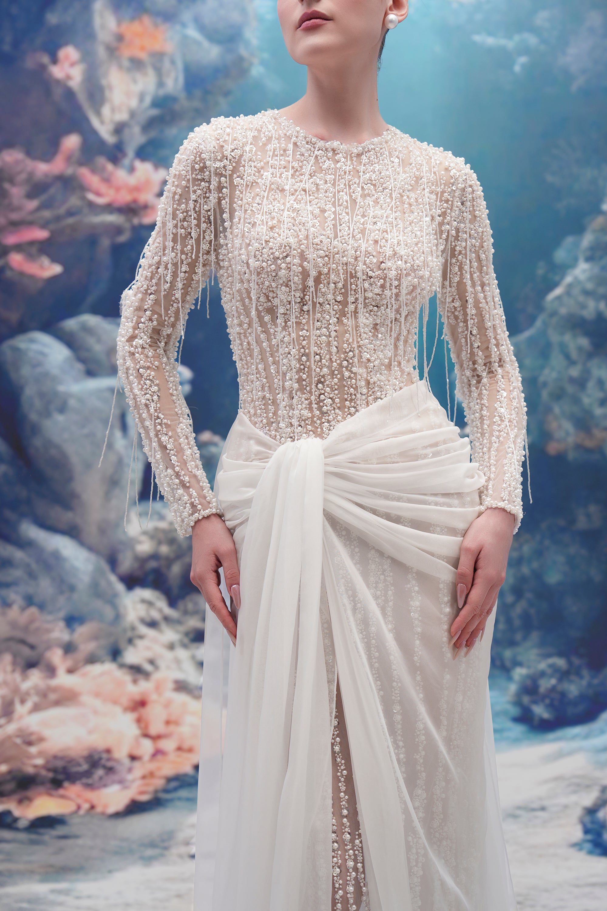 Navia Lace & Silk Dress