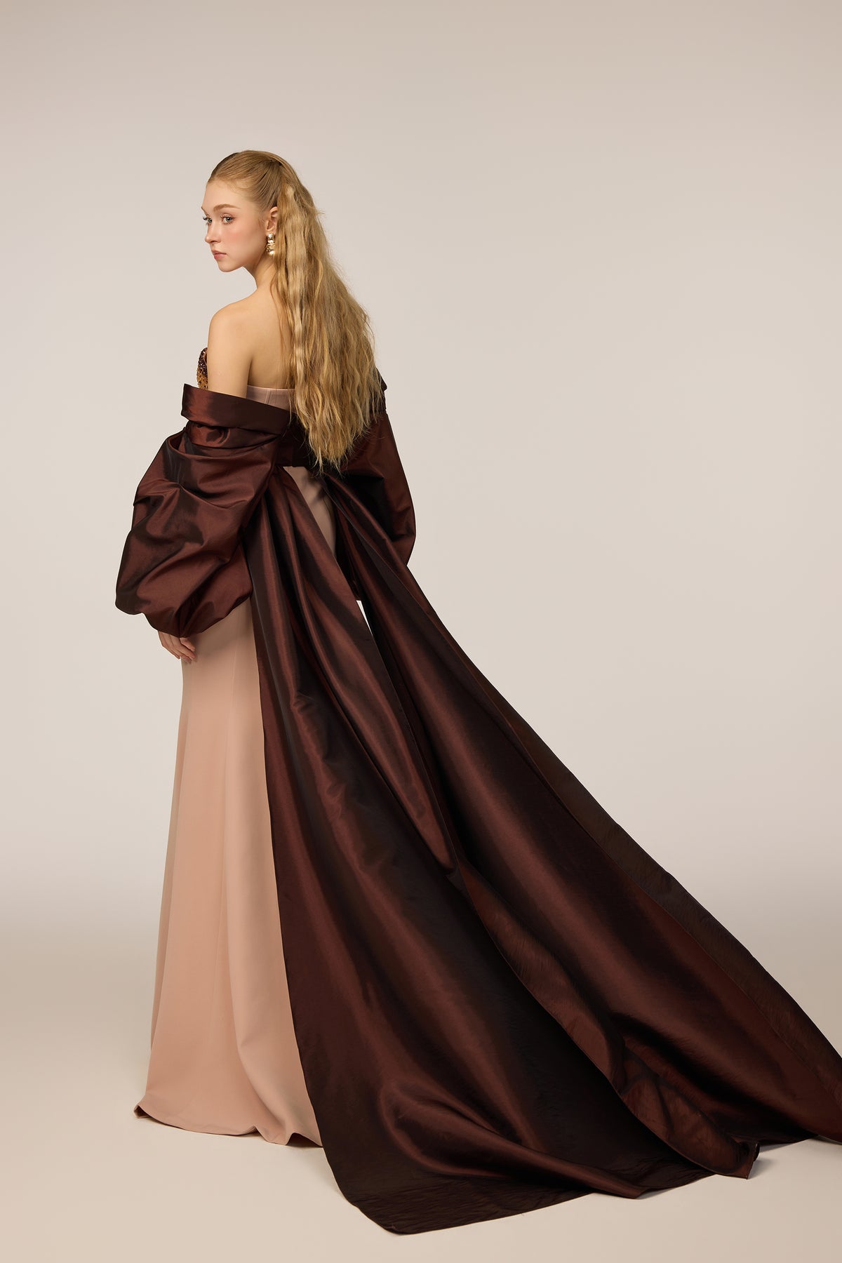Halina Crepe & Taffeta dress