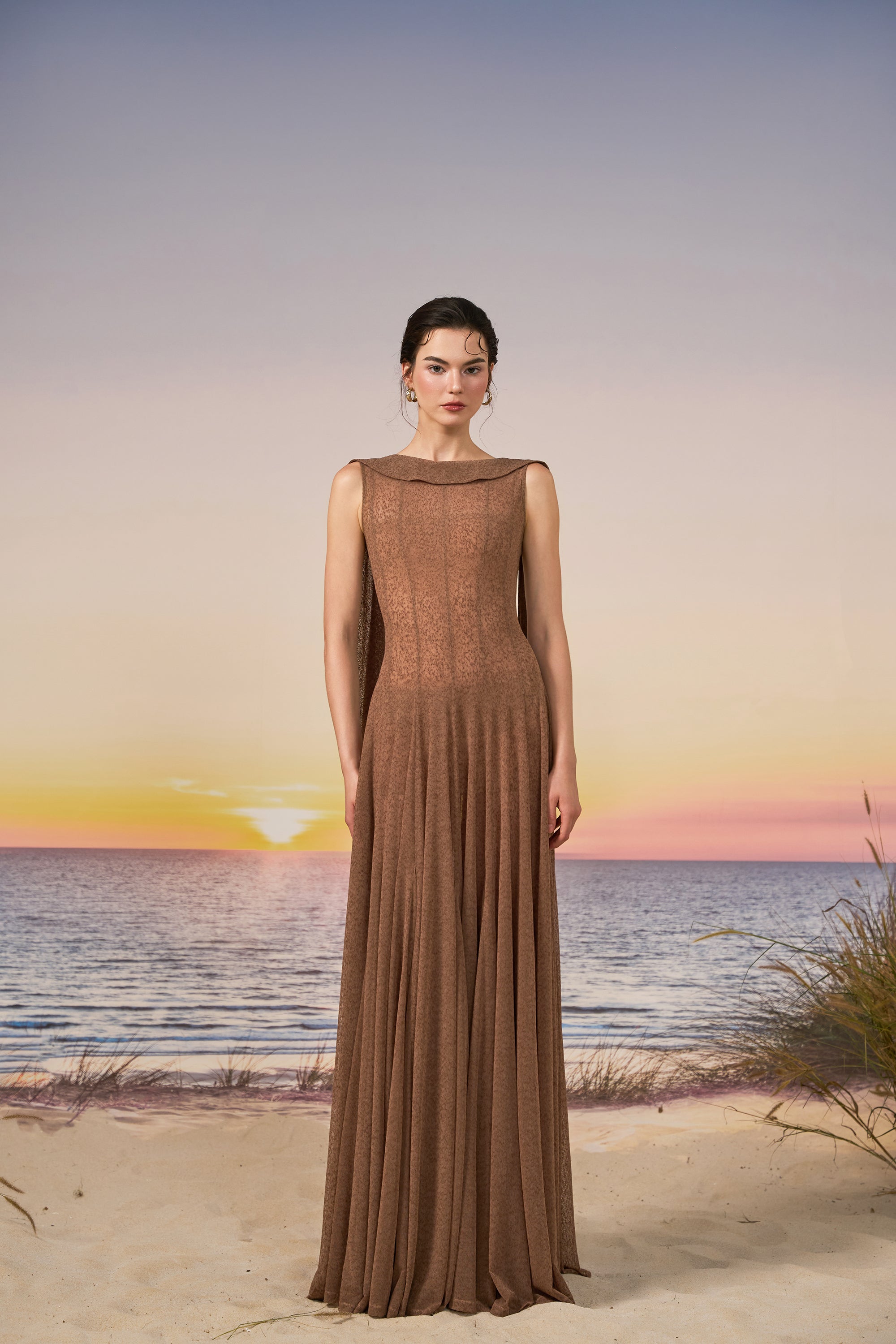 Inda tulle Jersey dress