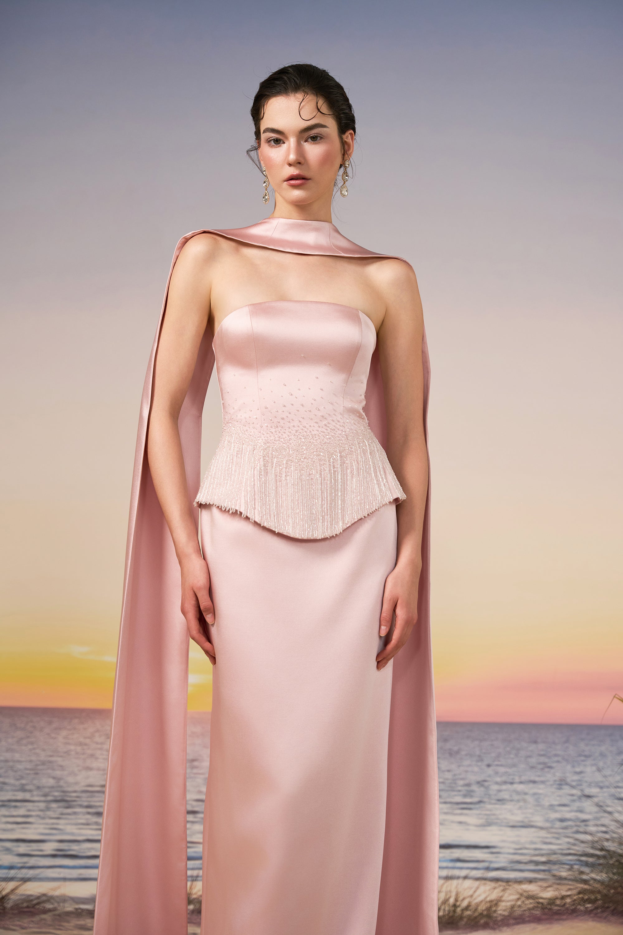 Luz silk taffeta dress