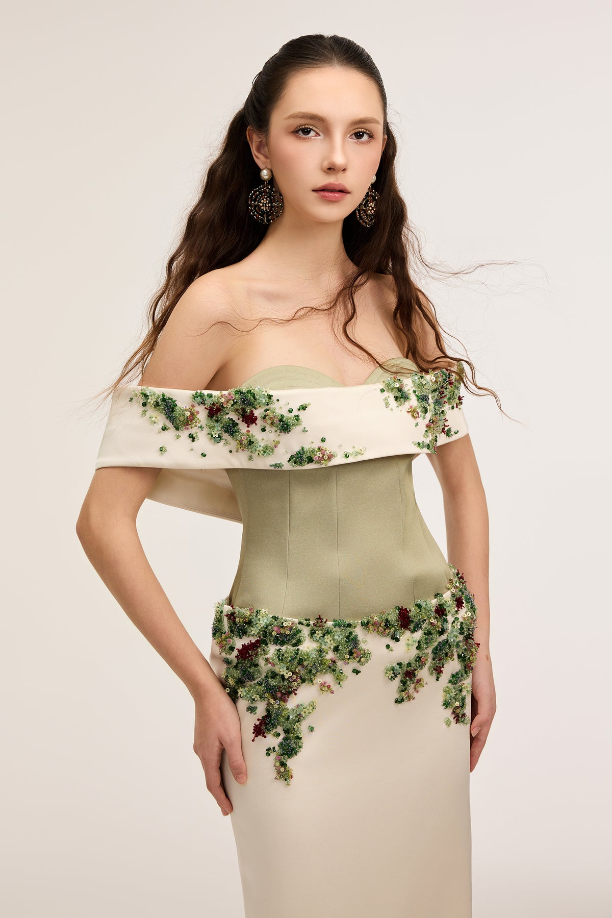 Malika Silk Taffeta & Crepe dress
