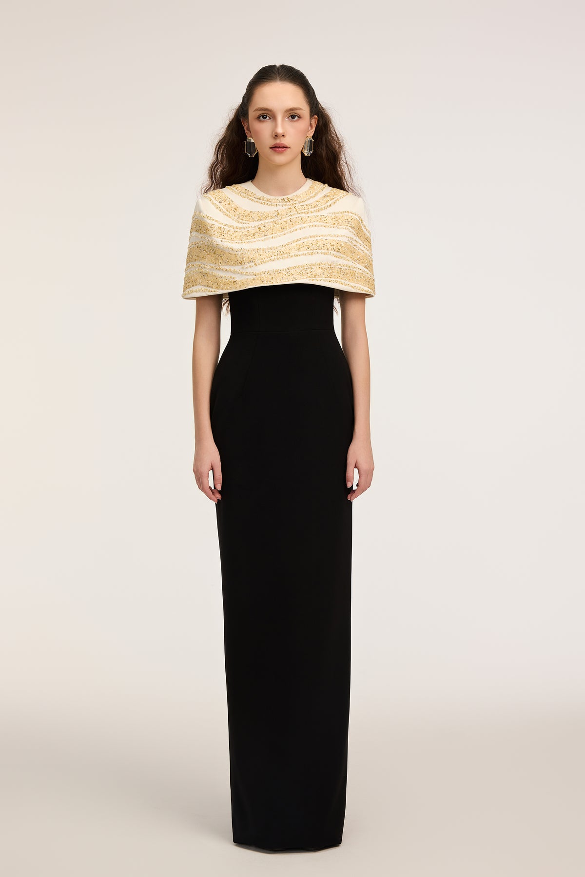 Naomi Crepe & Silk Taffeta dress