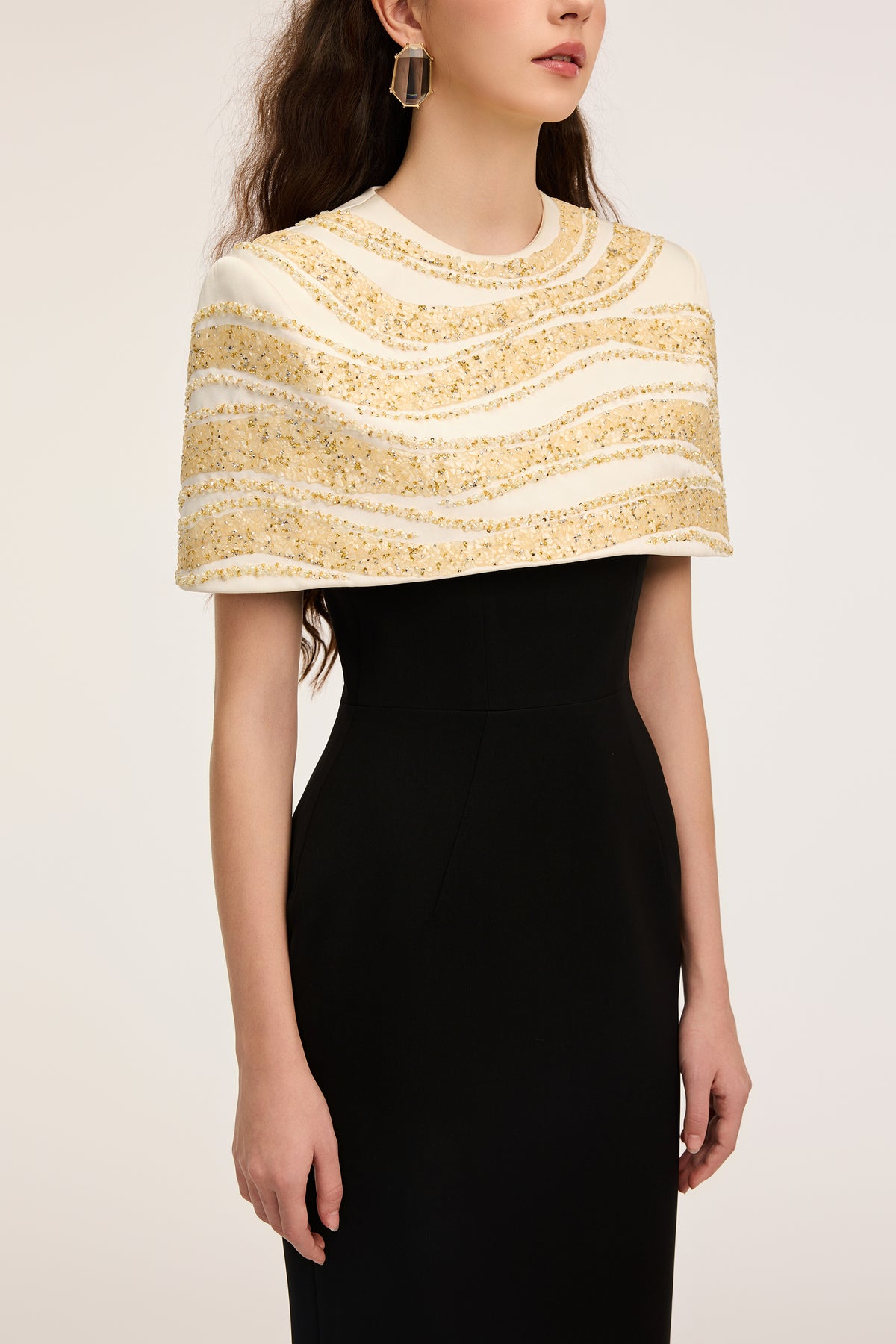 Naomi Crepe & Silk Taffeta dress