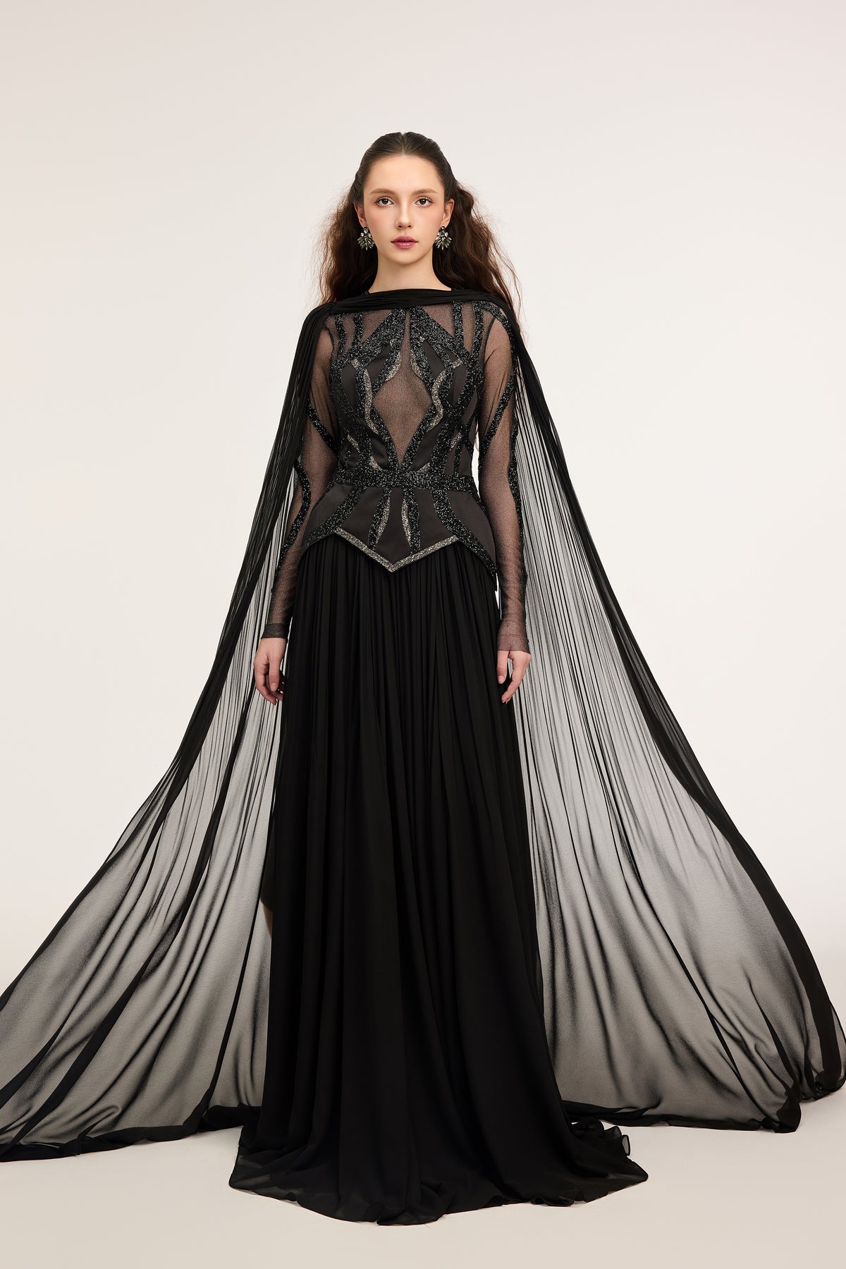 Selene Chiffon & Glitter Tulle dress