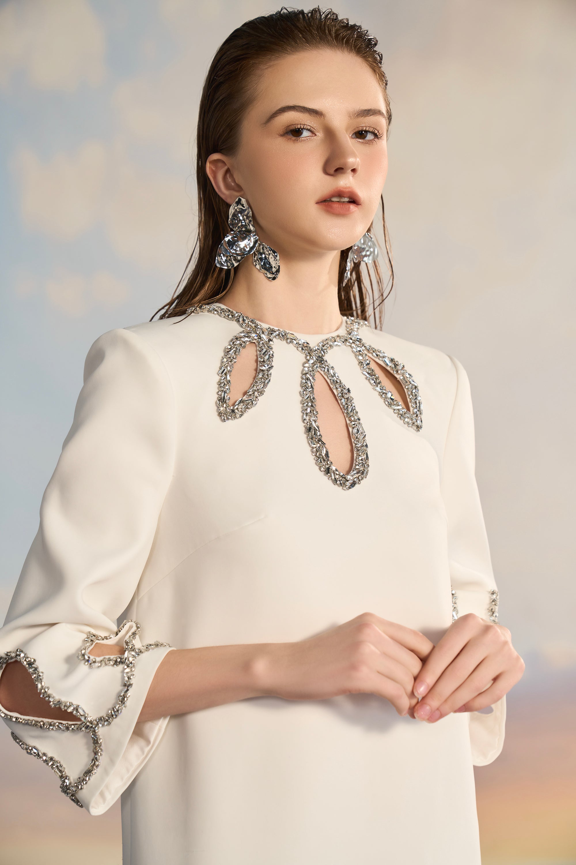 Adela Crepe cut out dress