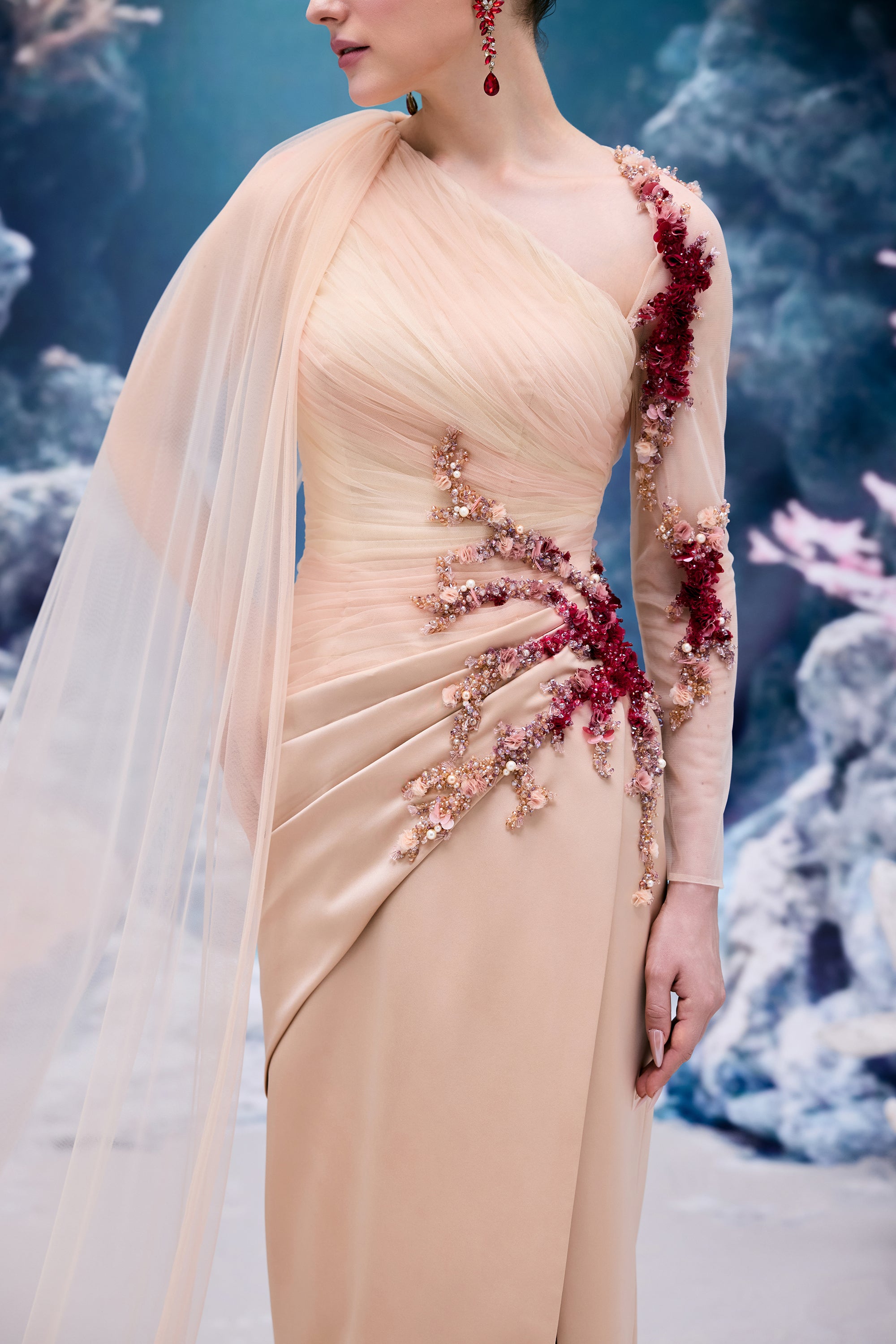 Irena Tulle & Silk Taffeta Dress