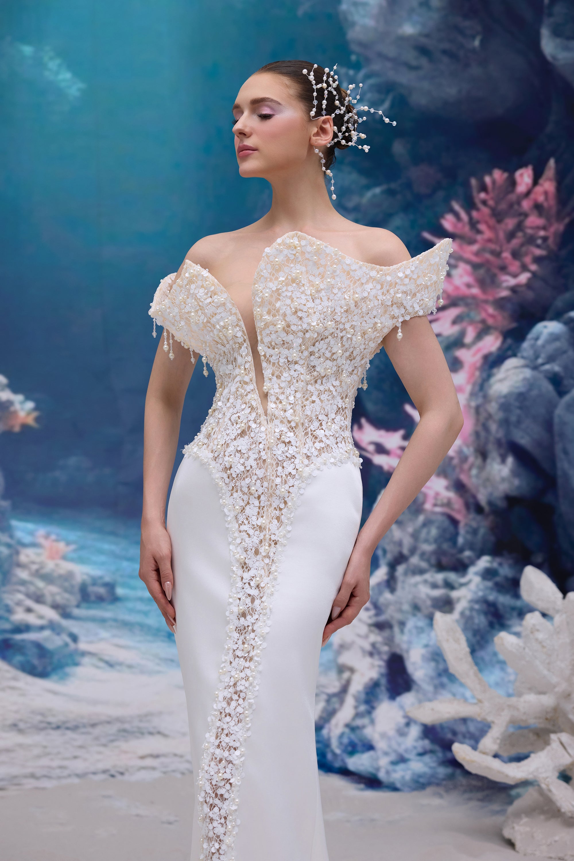 Seraphina Seqiun Lace & Silk Taffeta Dress