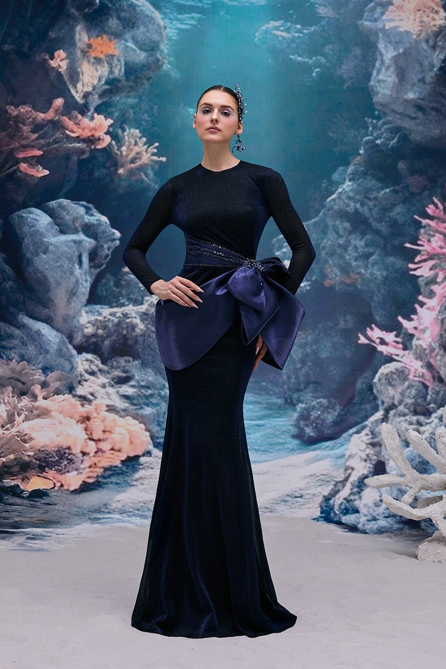 Arielle Glitter Jersey Dress