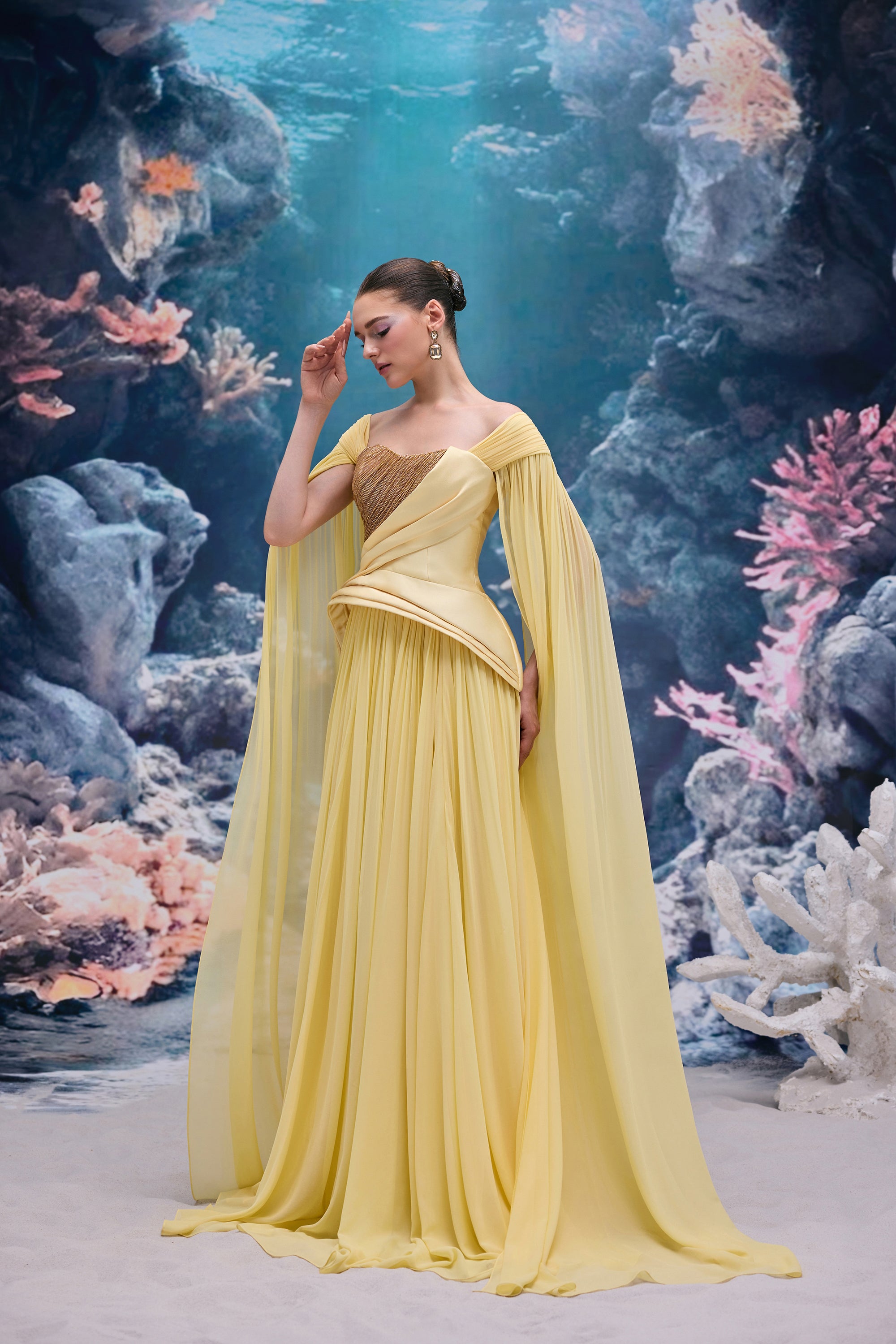 Zaria Chiffon & Royal taffeta Dress