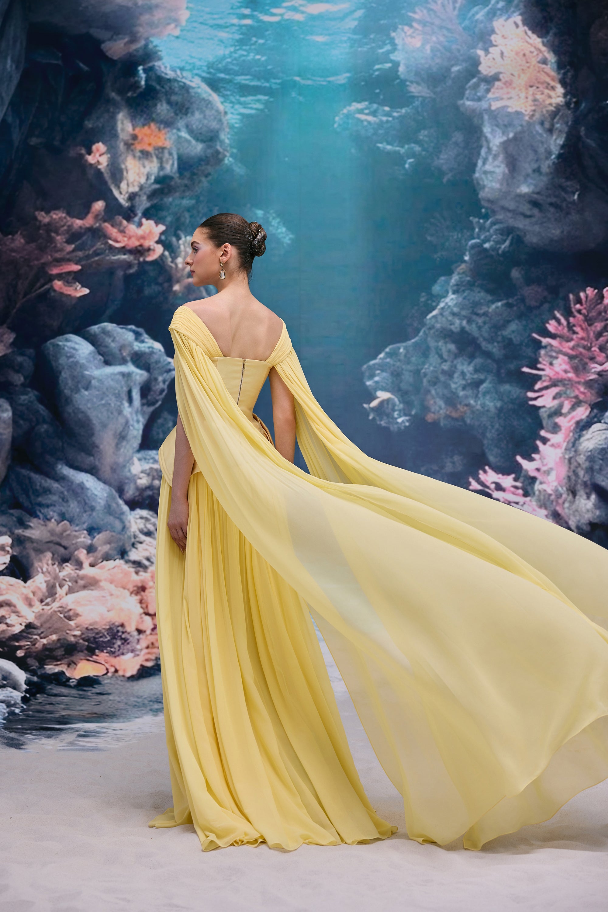 Zaria Chiffon & Royal taffeta Dress