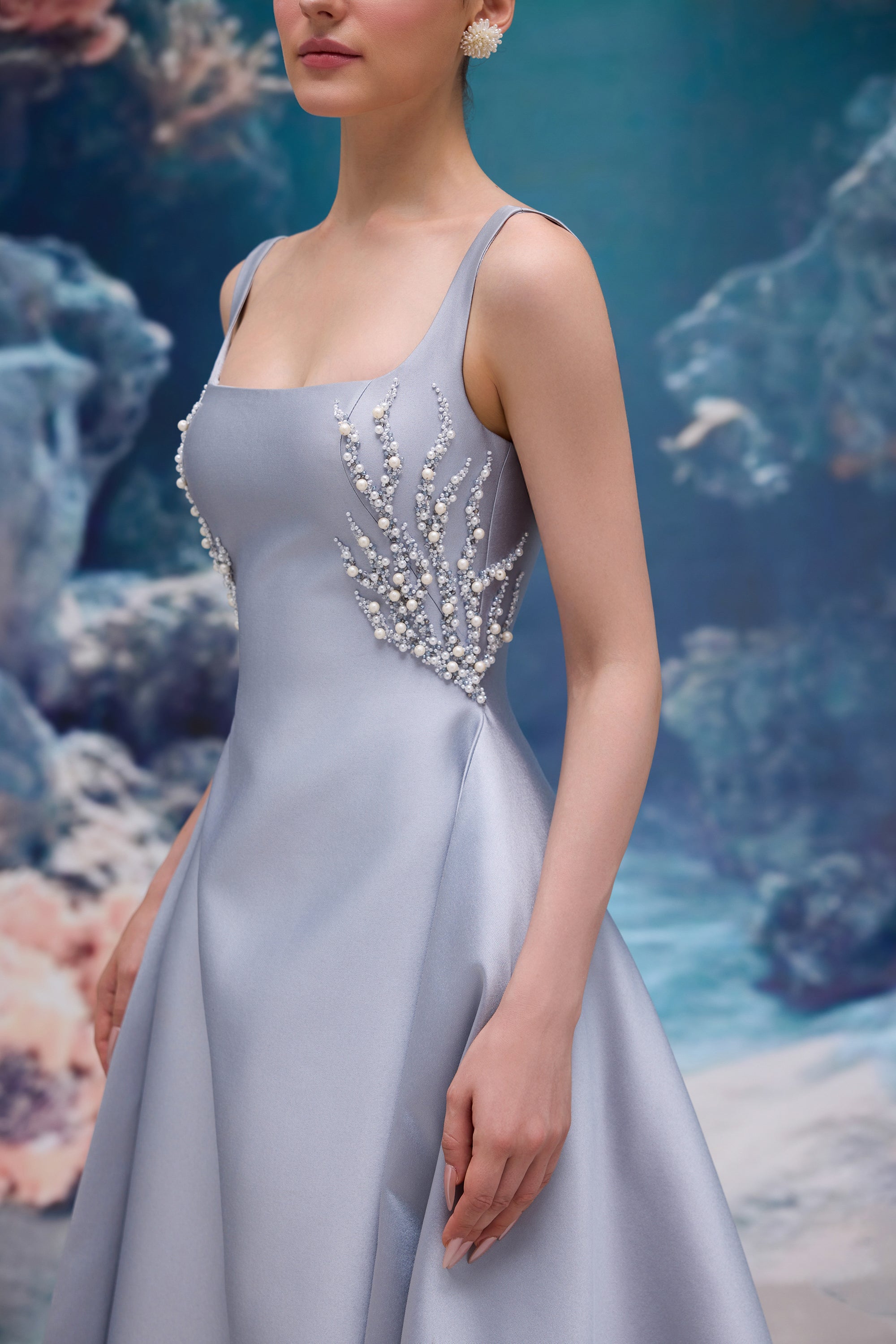 Sienna Royal Taffeta Dress
