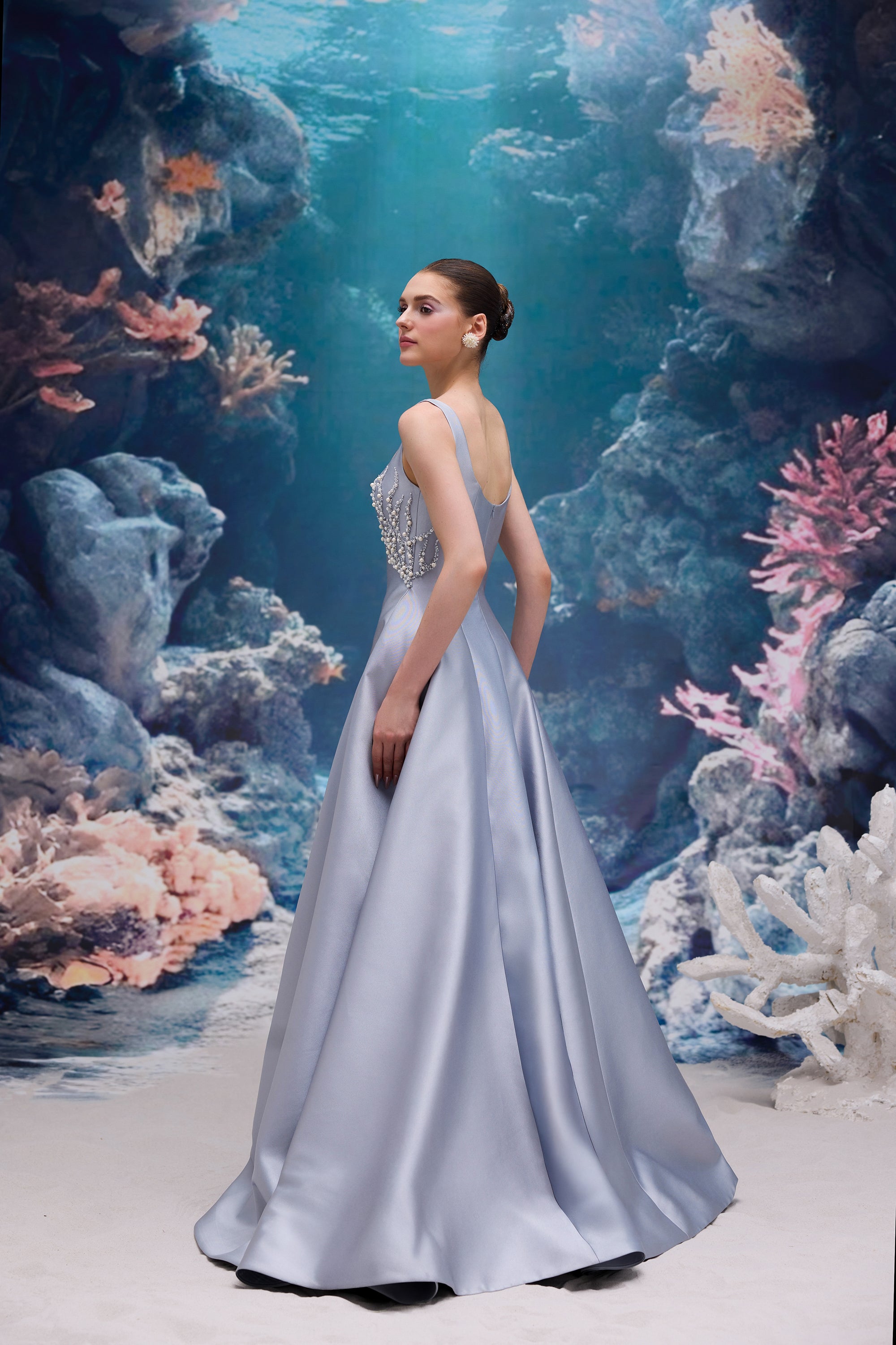 Sienna Royal Taffeta Dress
