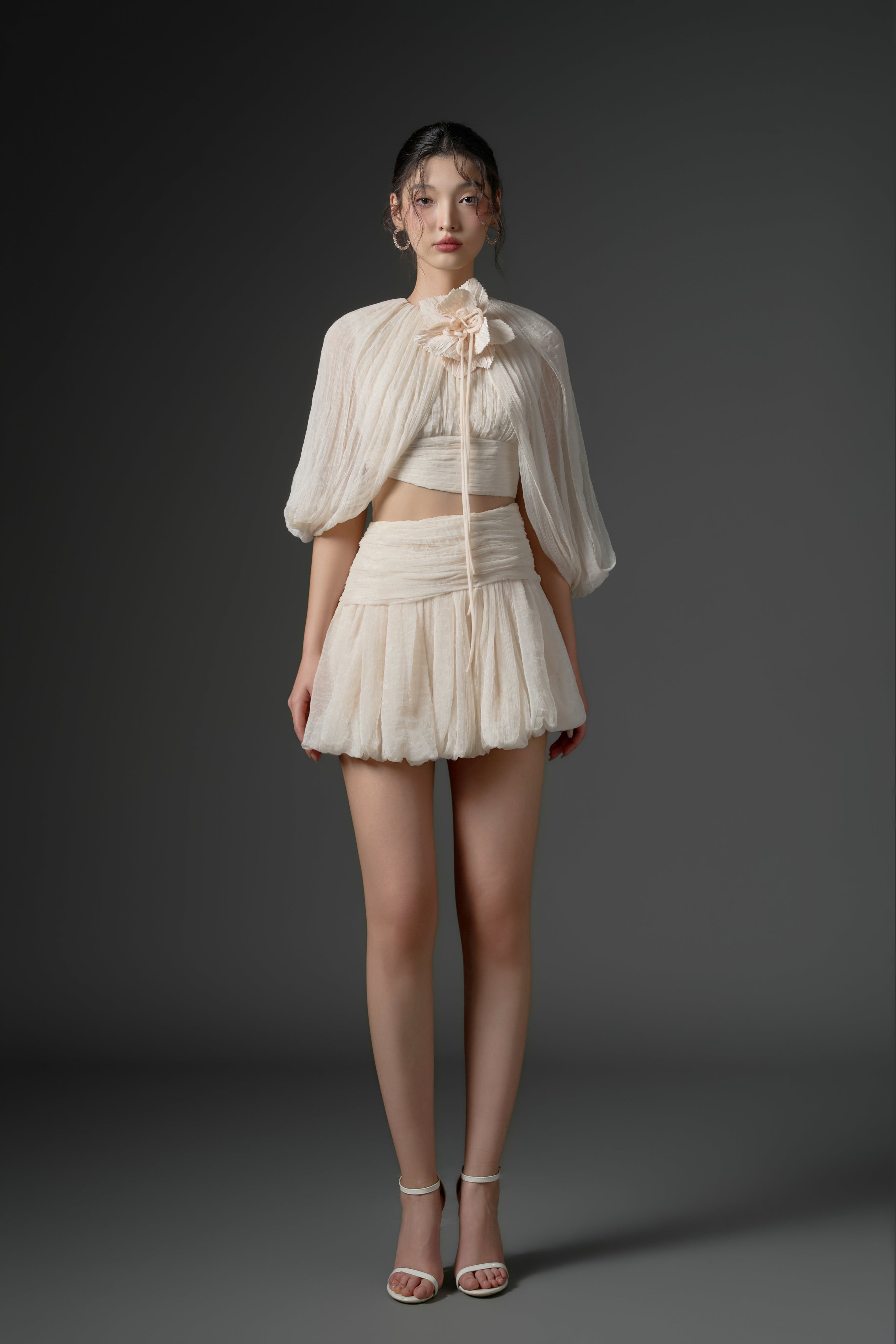 Qirsh silk cut-out dress