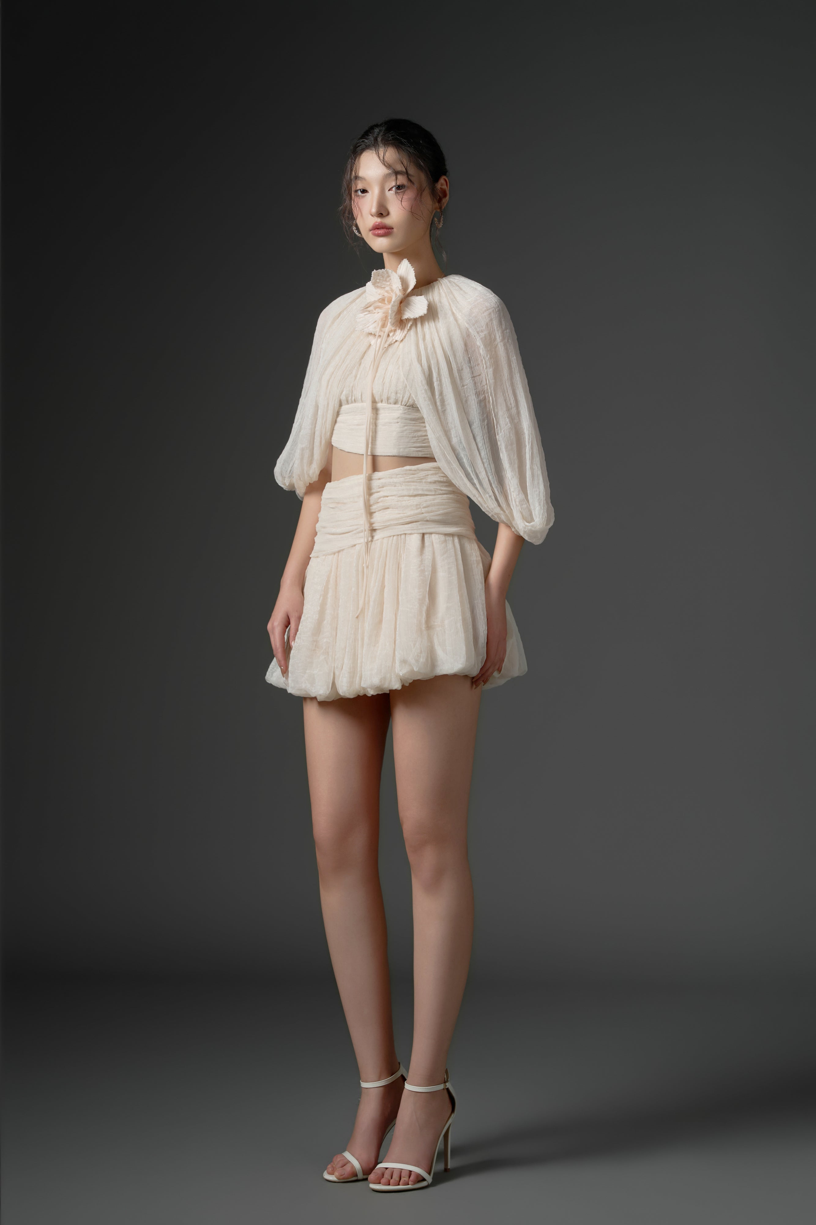 Qirsh silk cut-out dress