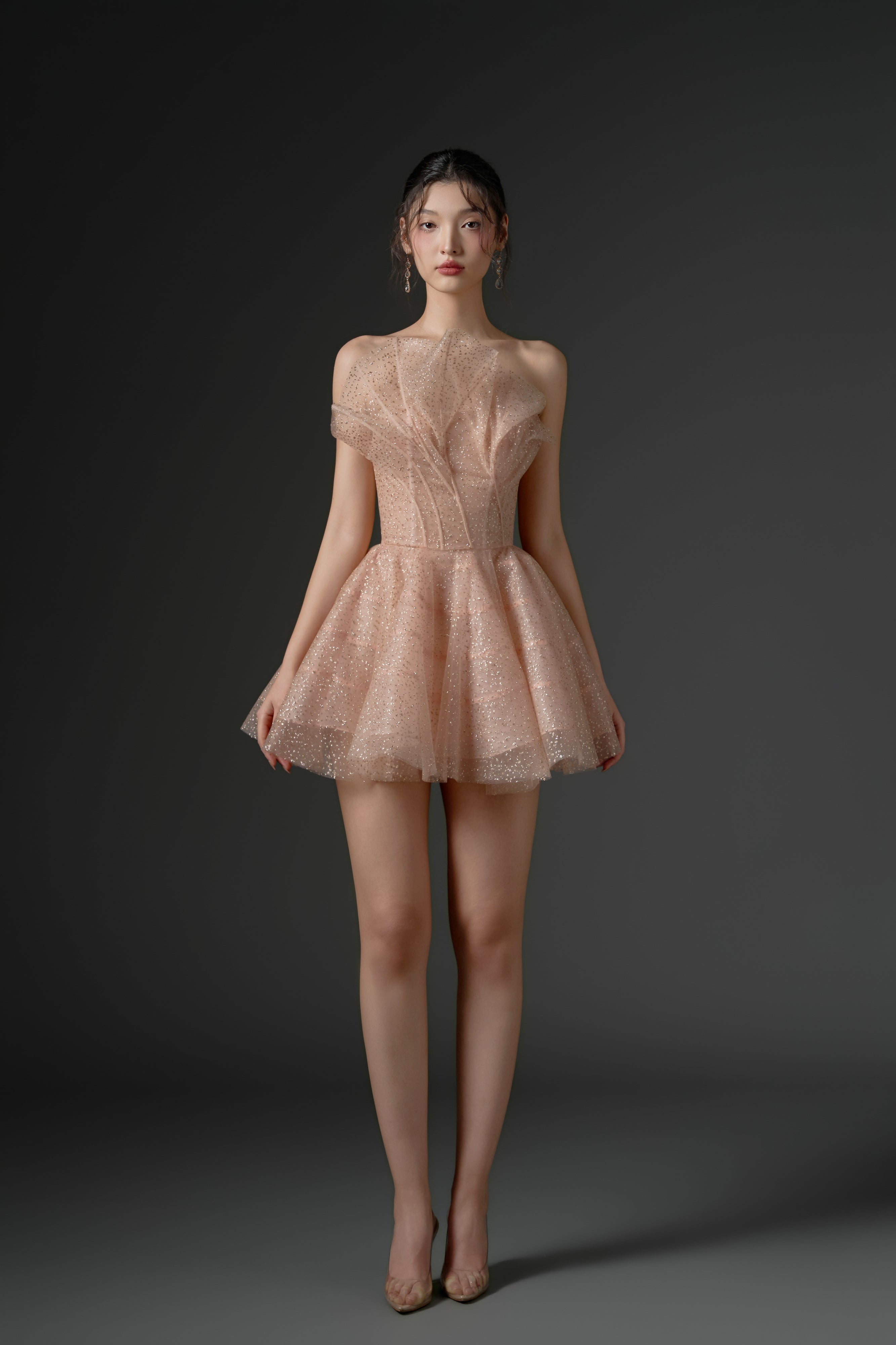 Aqrab glitter tulle dress