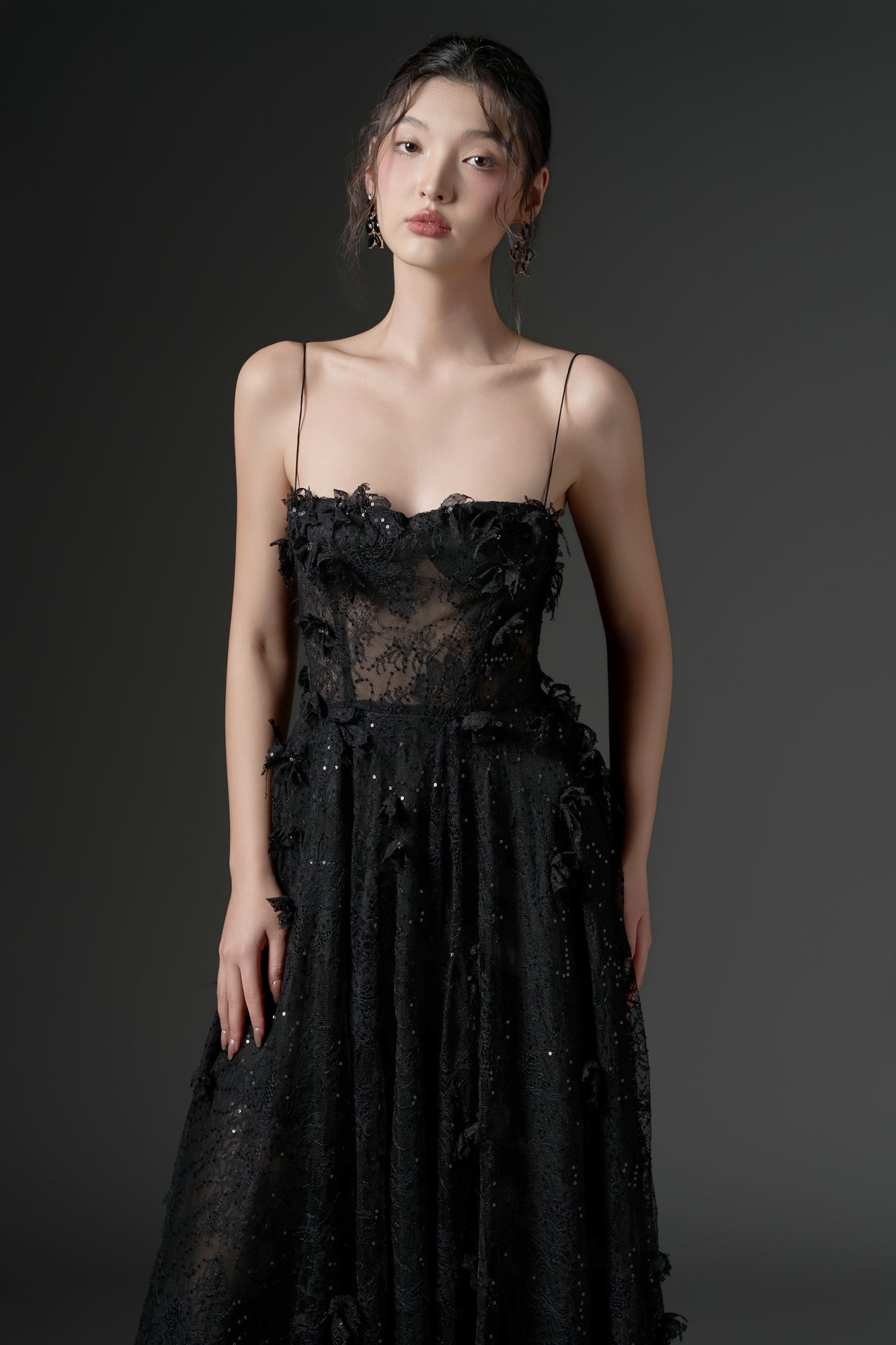 Ghazal lace strappy dress