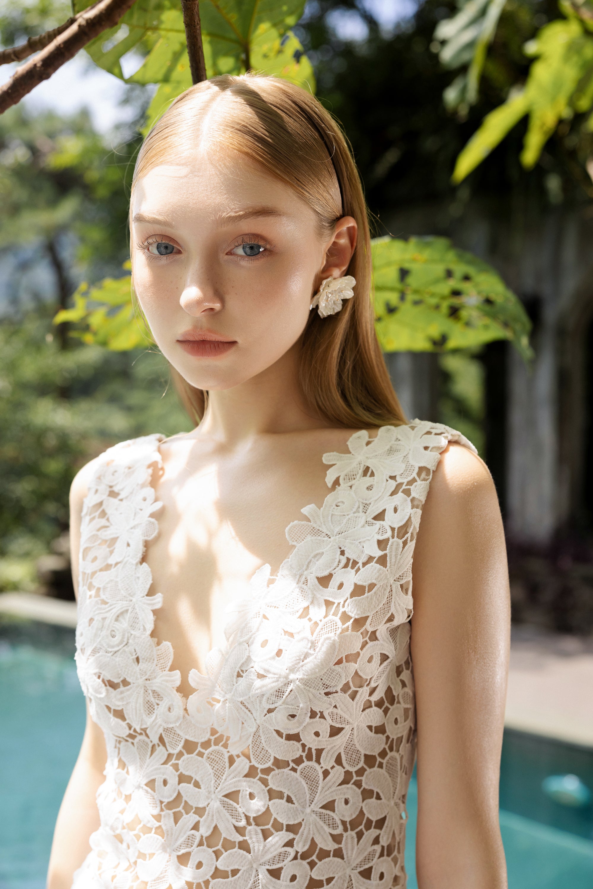 Marie floral lace dress