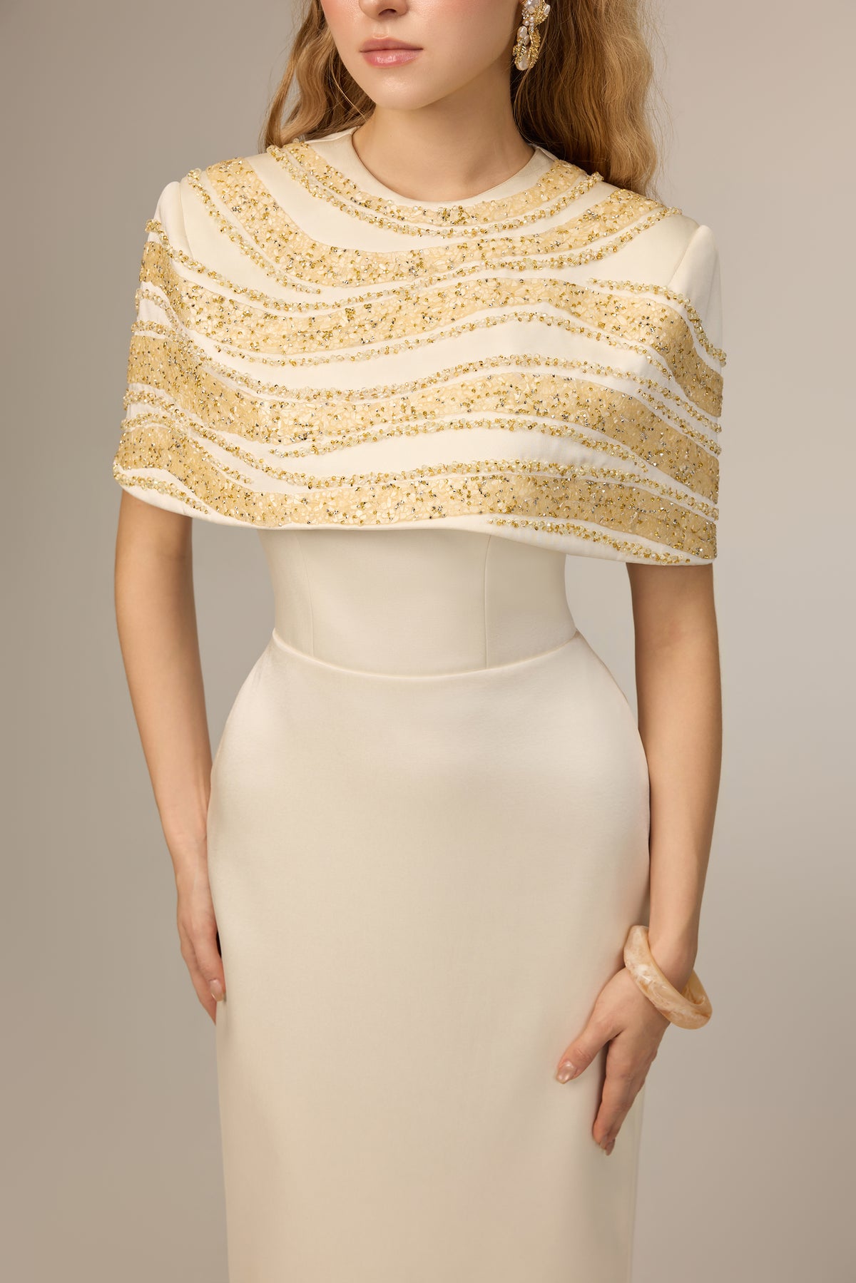 Naomi Crepe & Silk Taffeta dress