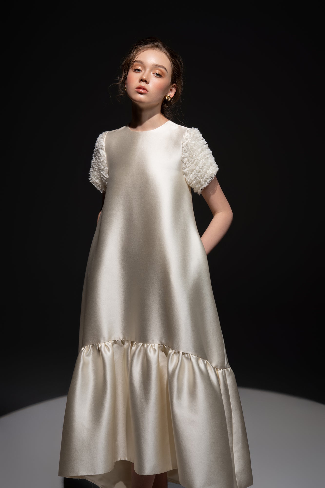 Helene taffeta Mullet dress
