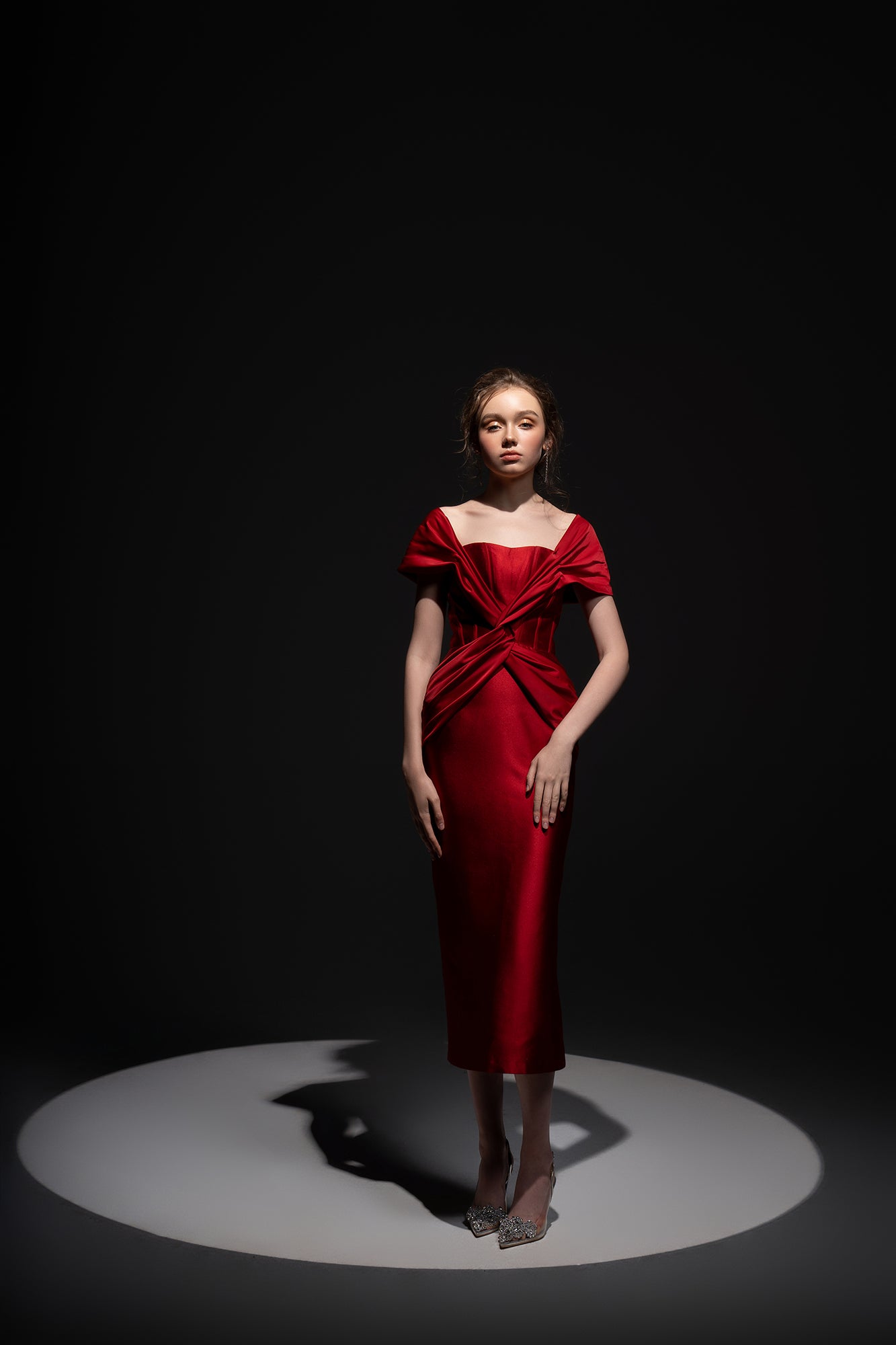 Jaime Taffeta corset dress