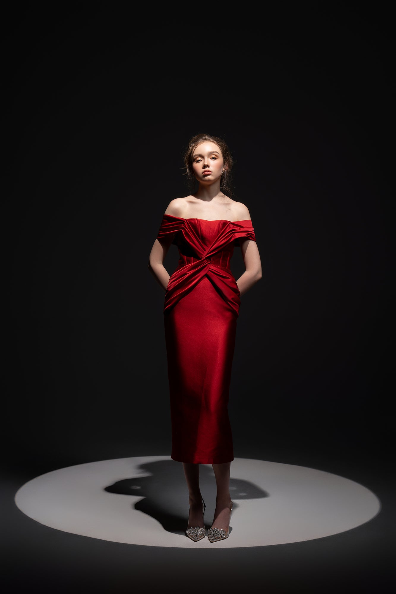 Jaime Taffeta corset dress