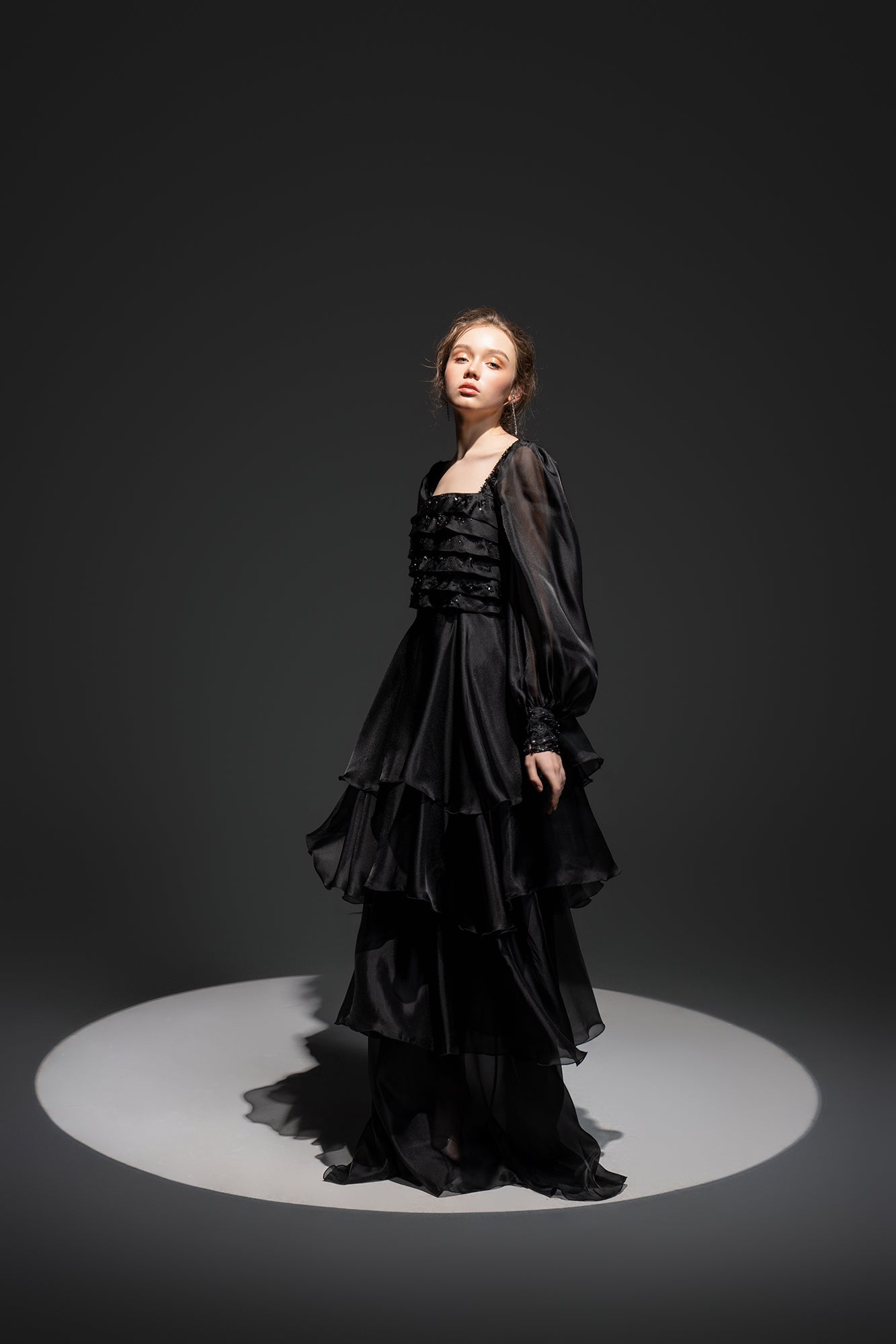 Gazelle Shiny silk layered dress