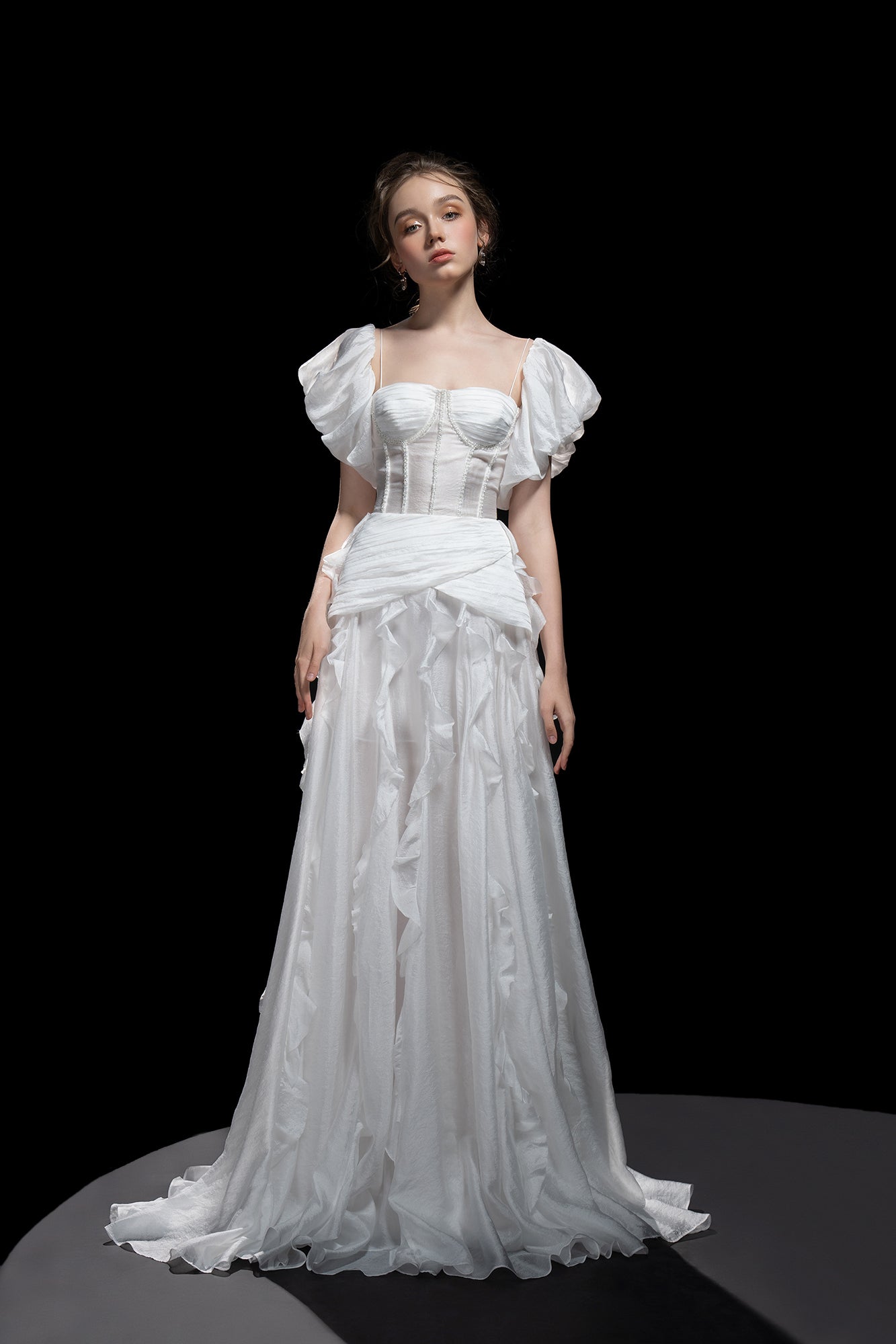 Garcia Silk ruffles dress