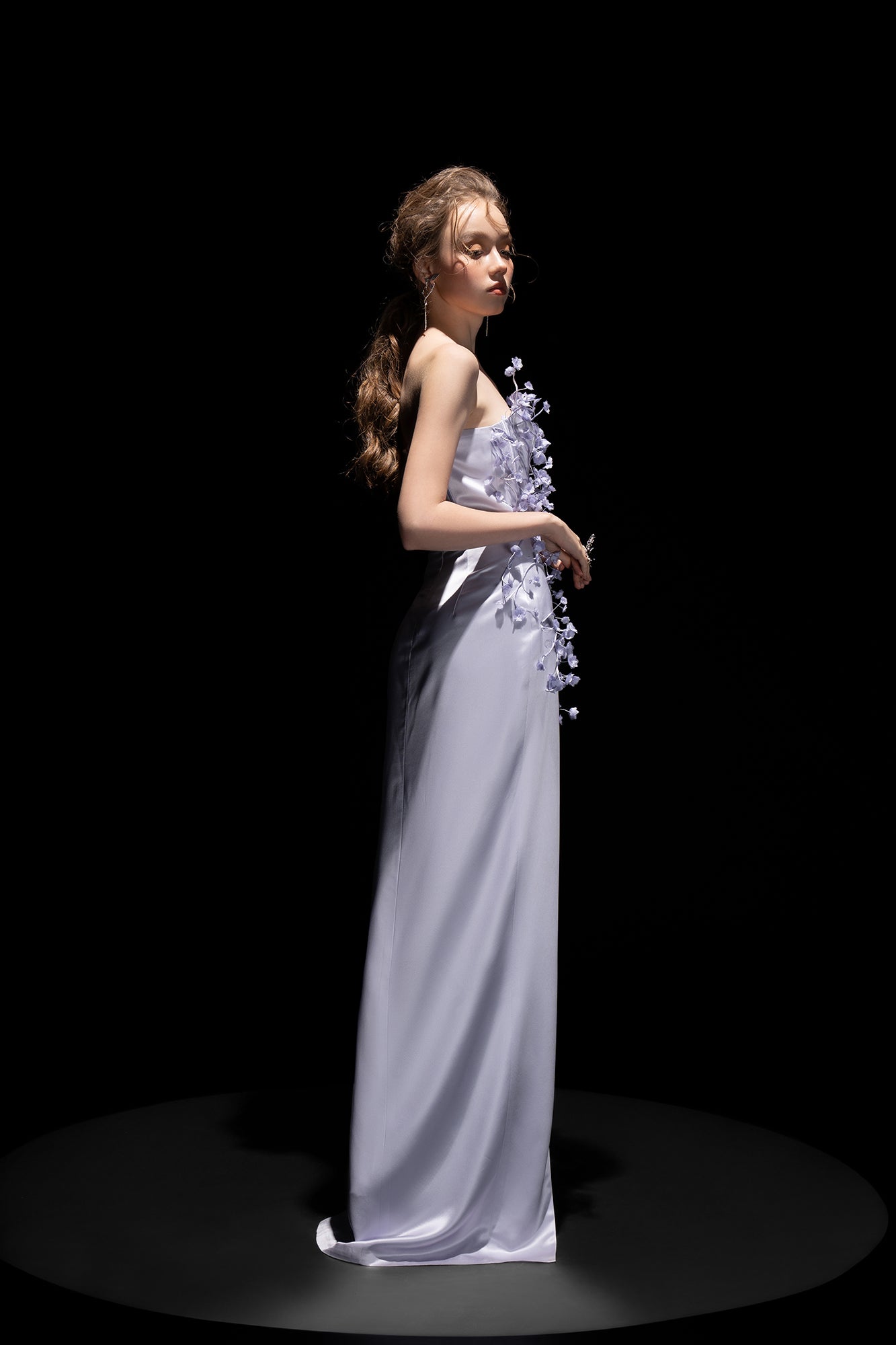 Connie Silk satin flowers dress