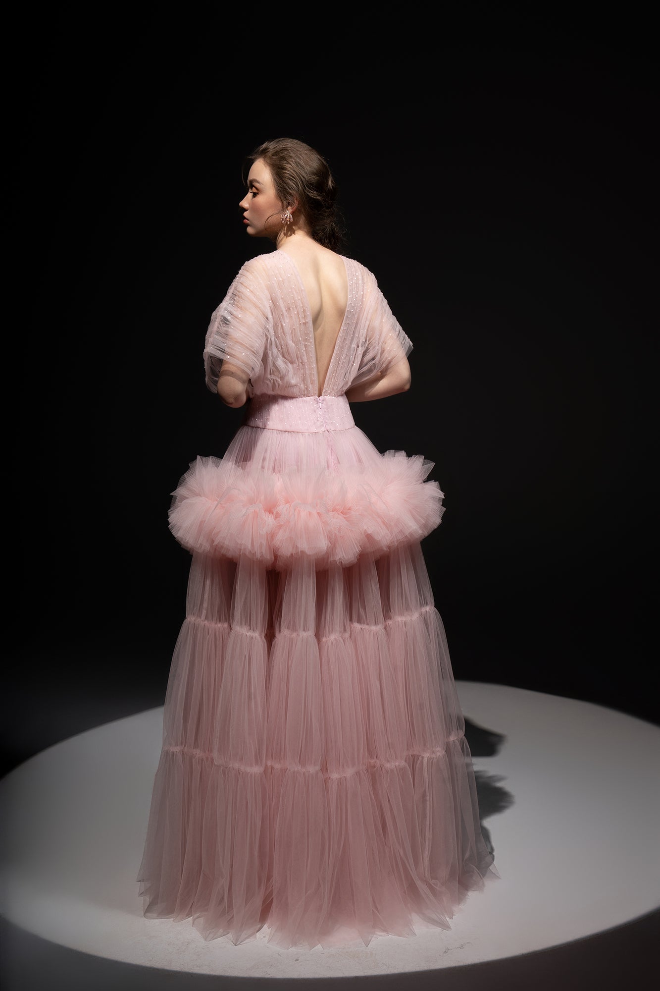 Cheryl Tulle cape dress