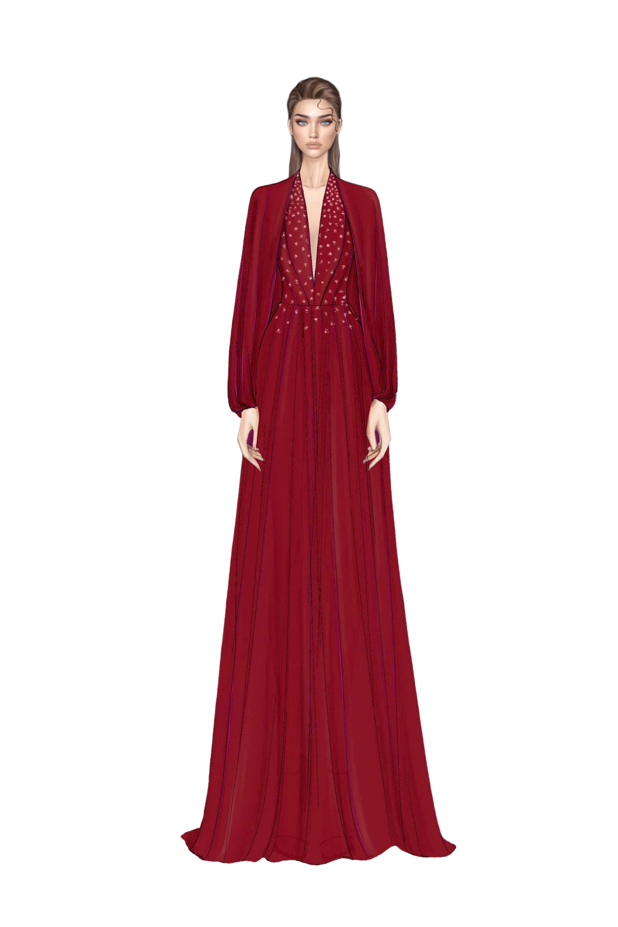 Viola silk satin dress