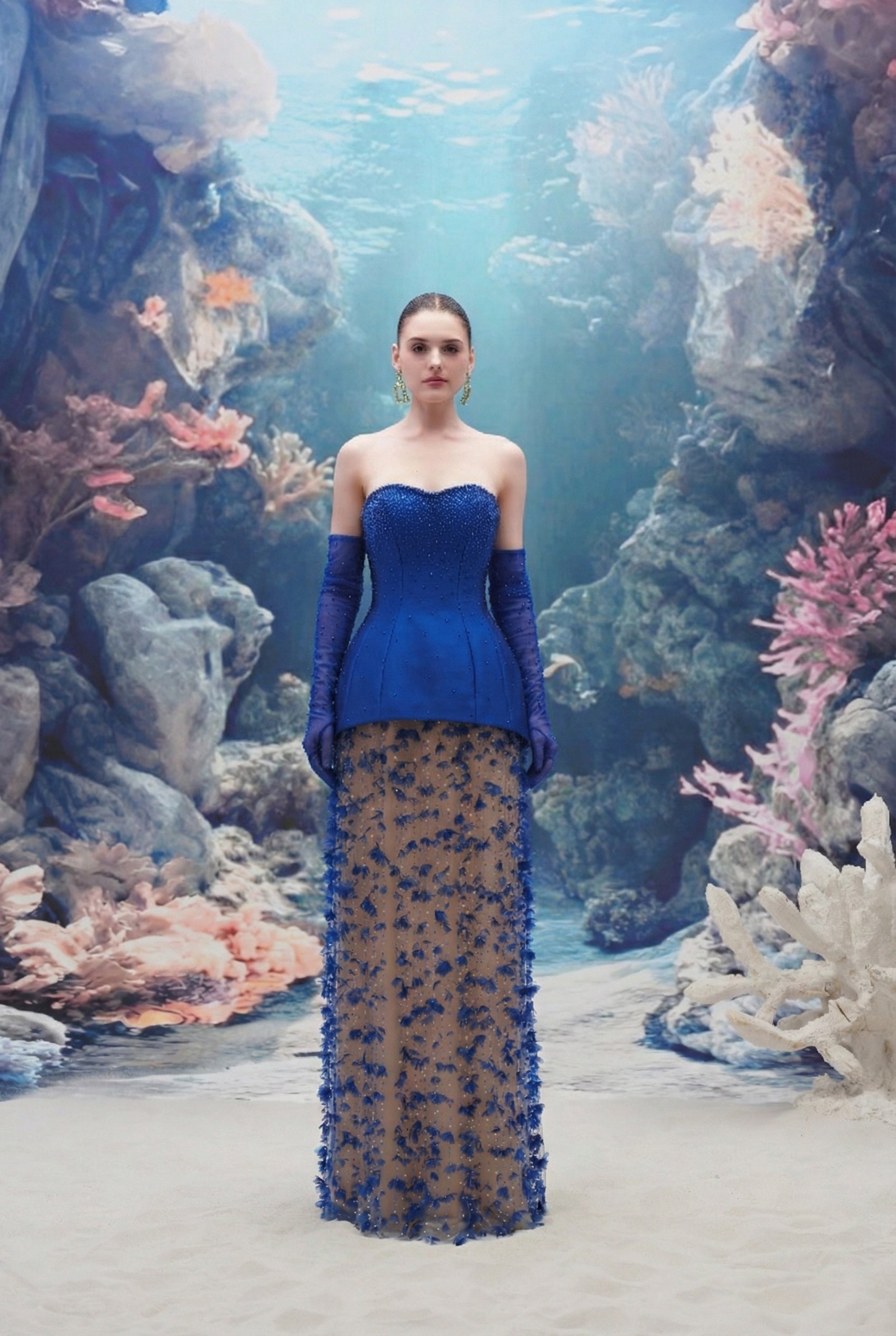 Kailani Royal Taffate, Tulle & Organza Dress