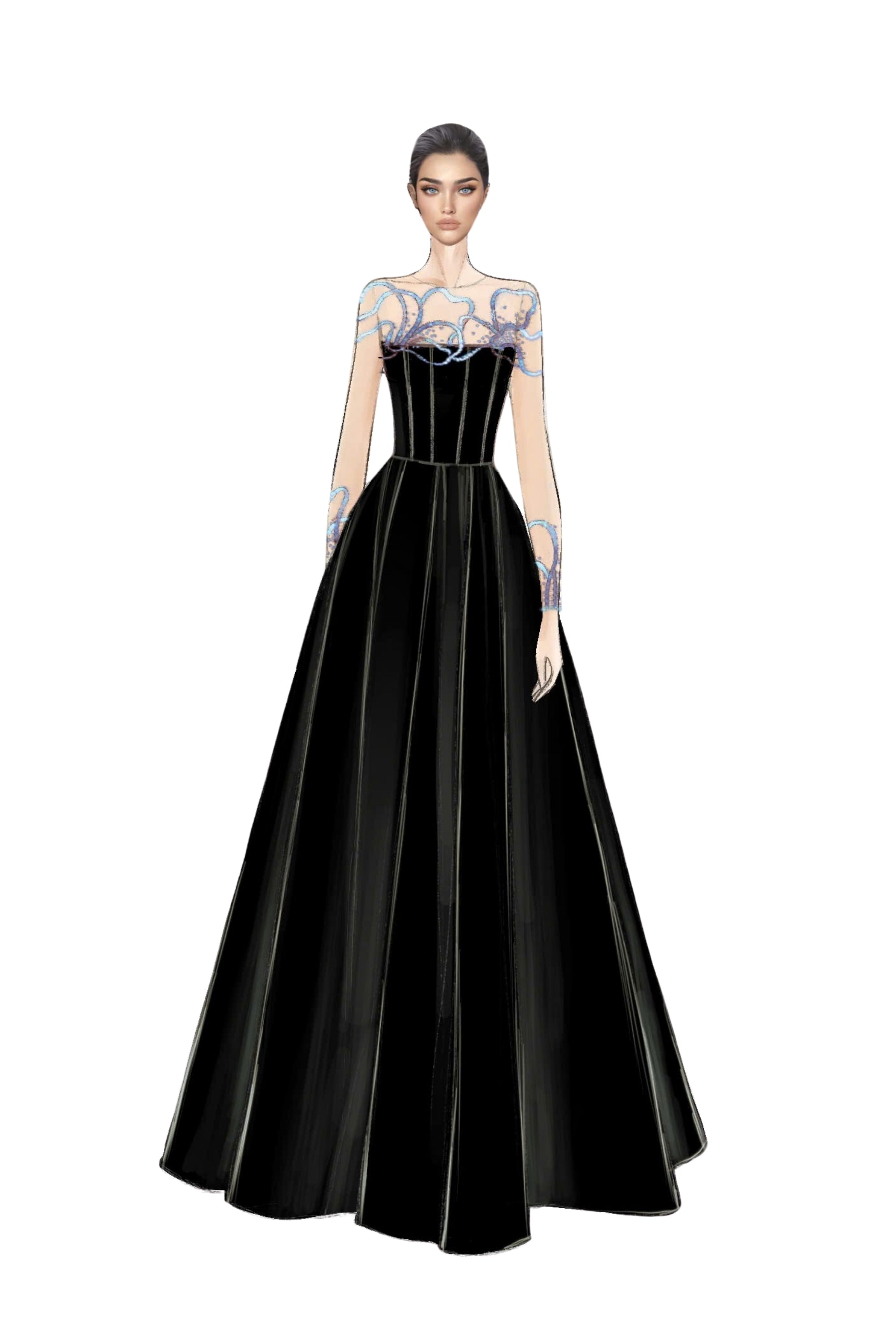 Lina light taffeta dress