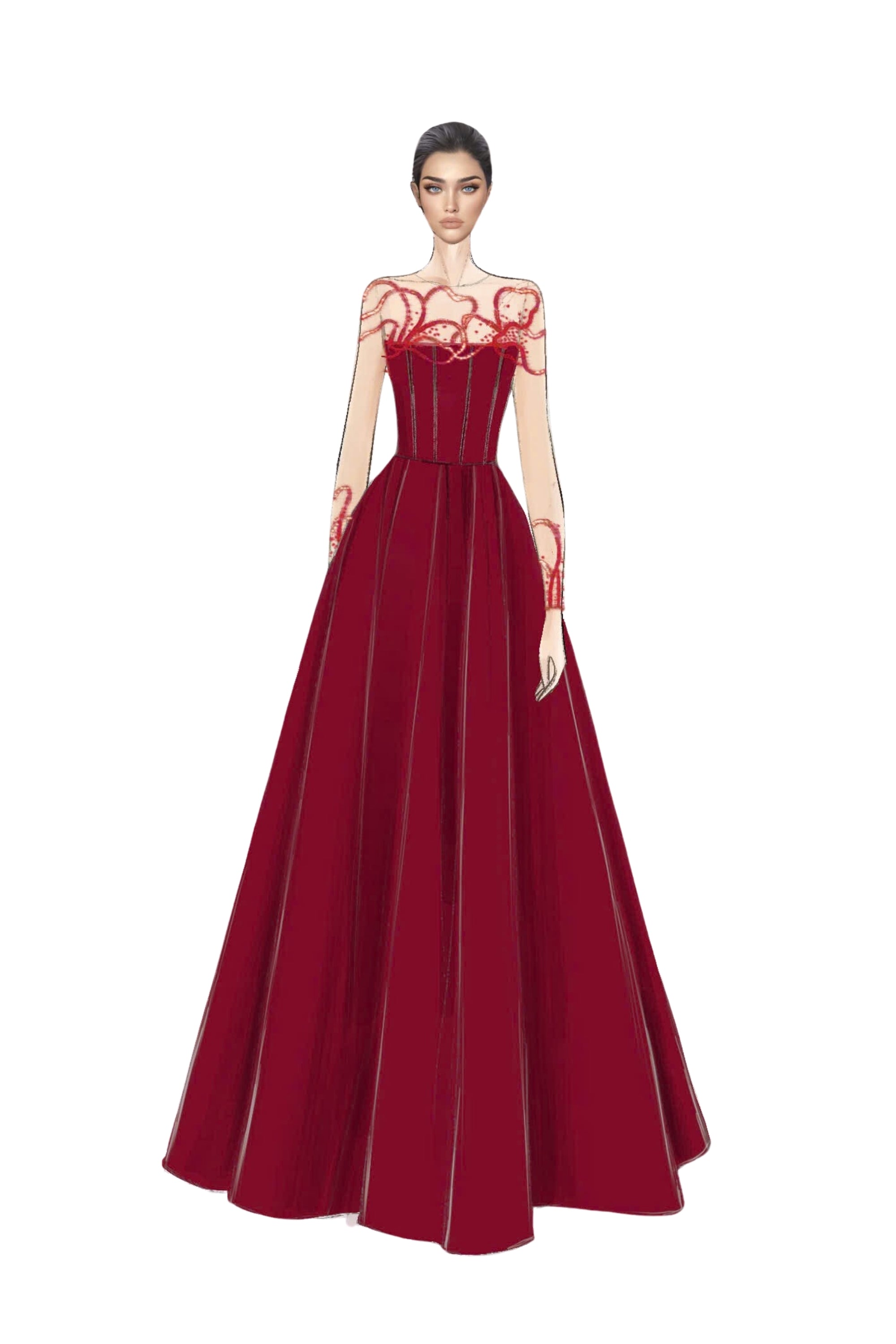 Lina light taffeta dress