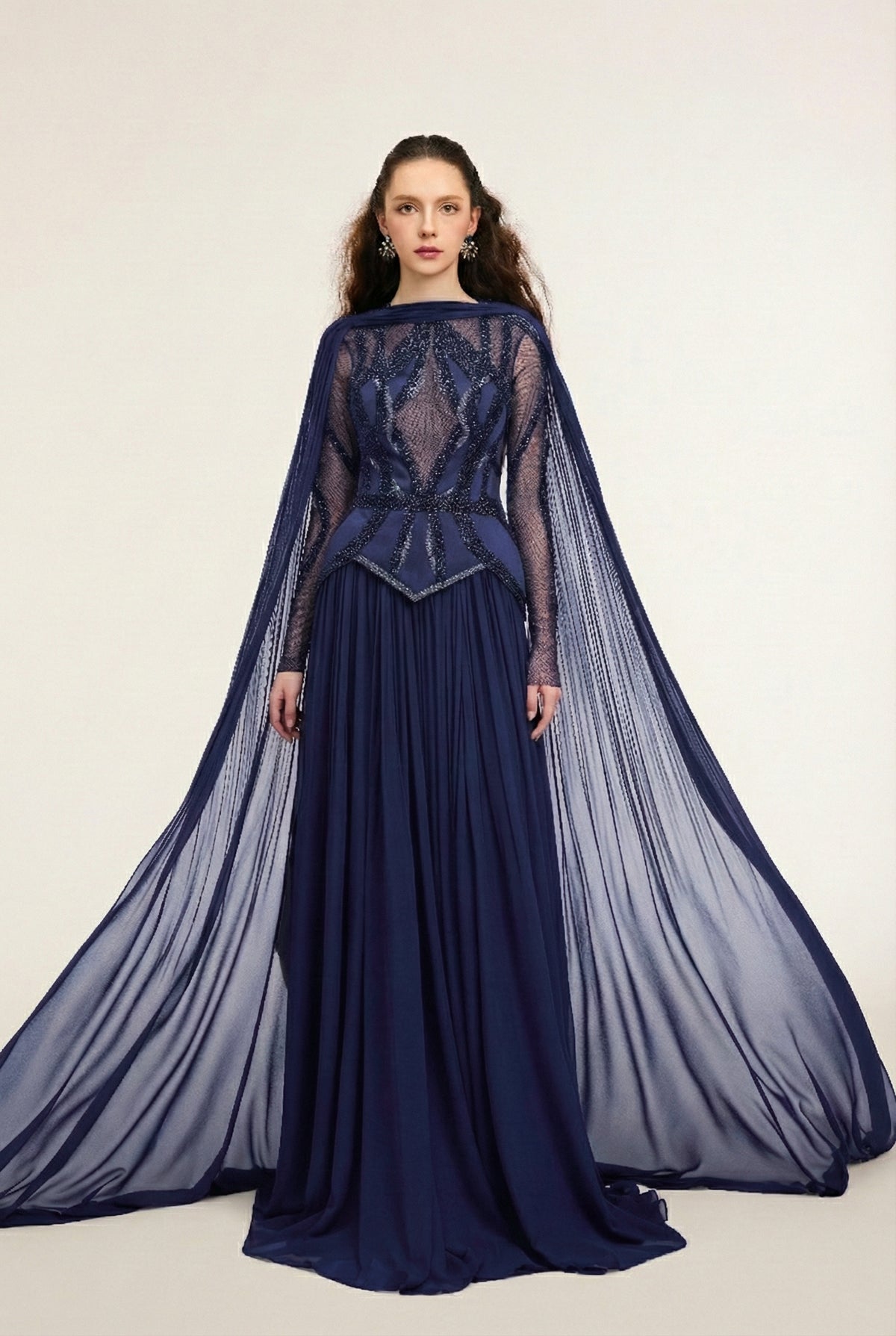 Selene Chiffon & Glitter Tulle dress