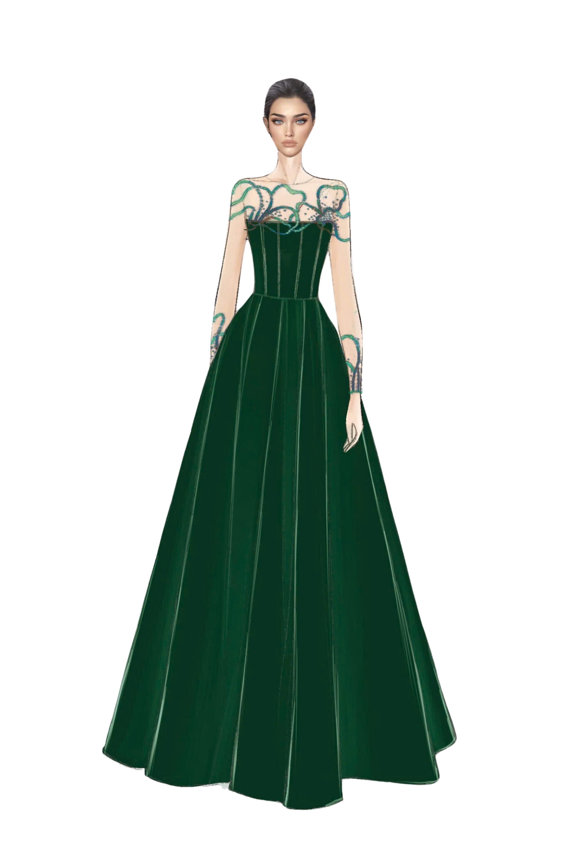 Lina light taffeta dress