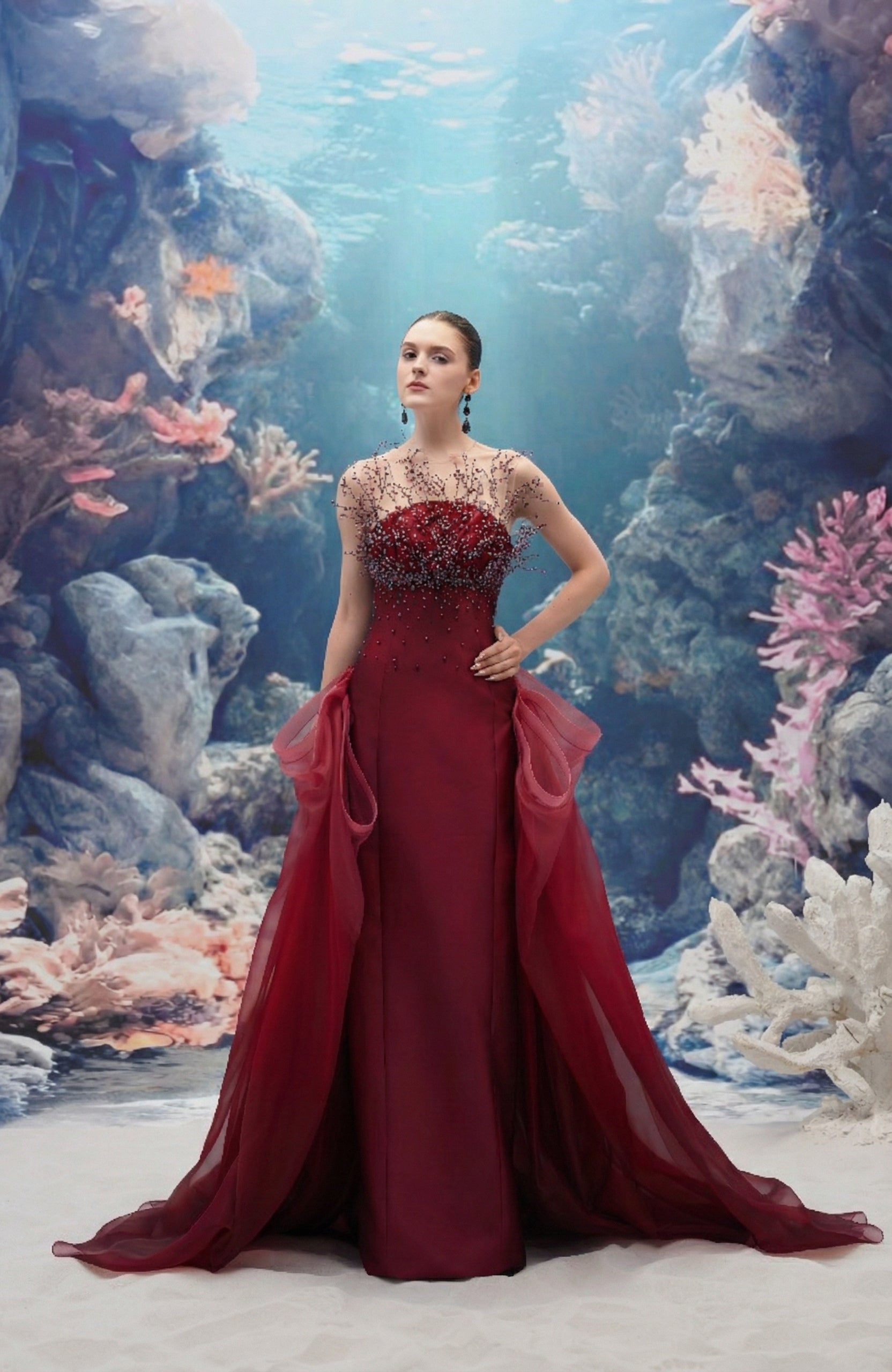 Ondina Queen Taffeta & Organza Dress