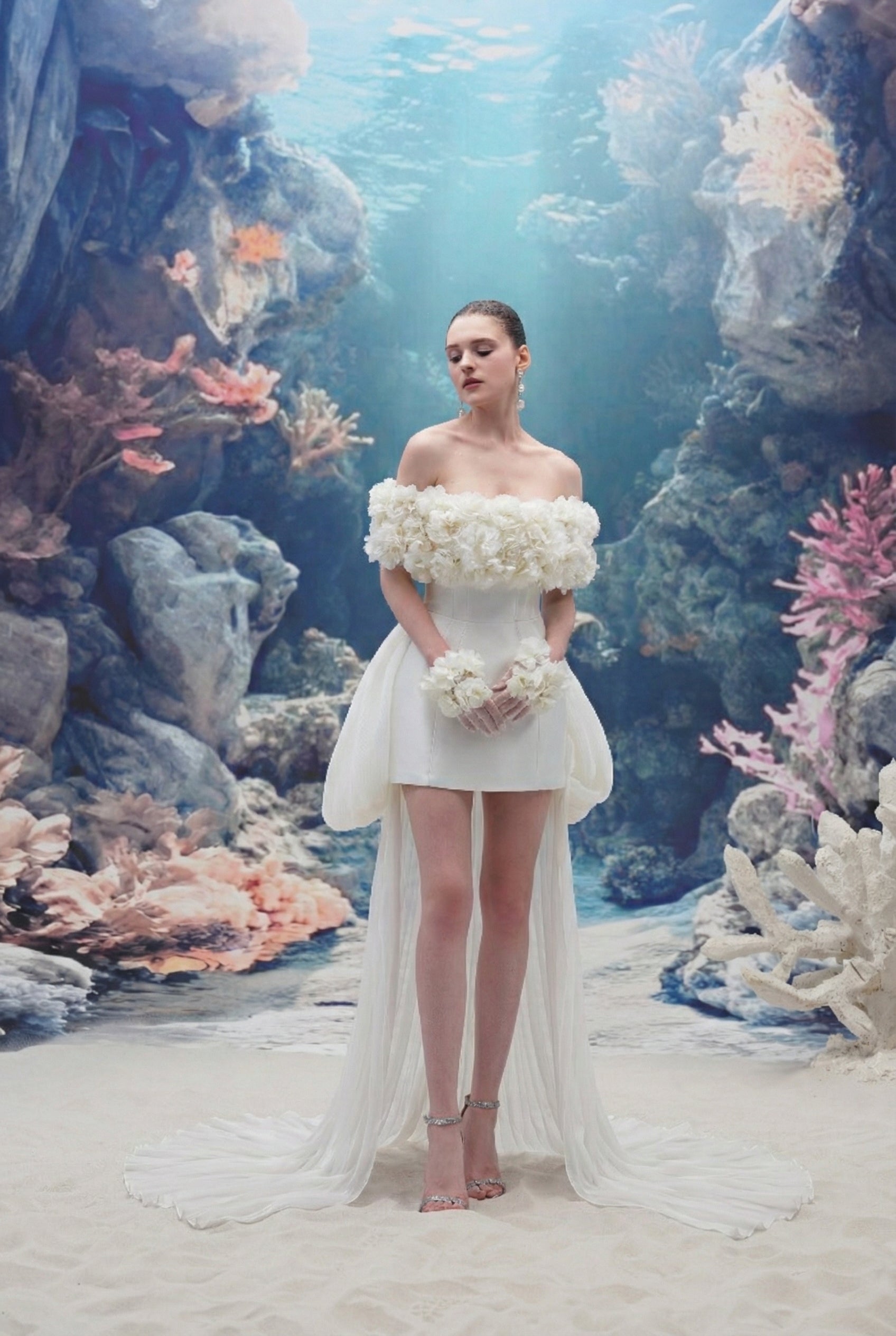 Maris Queen Taffeta & Organza Dress And Ophelia Organza Gloves