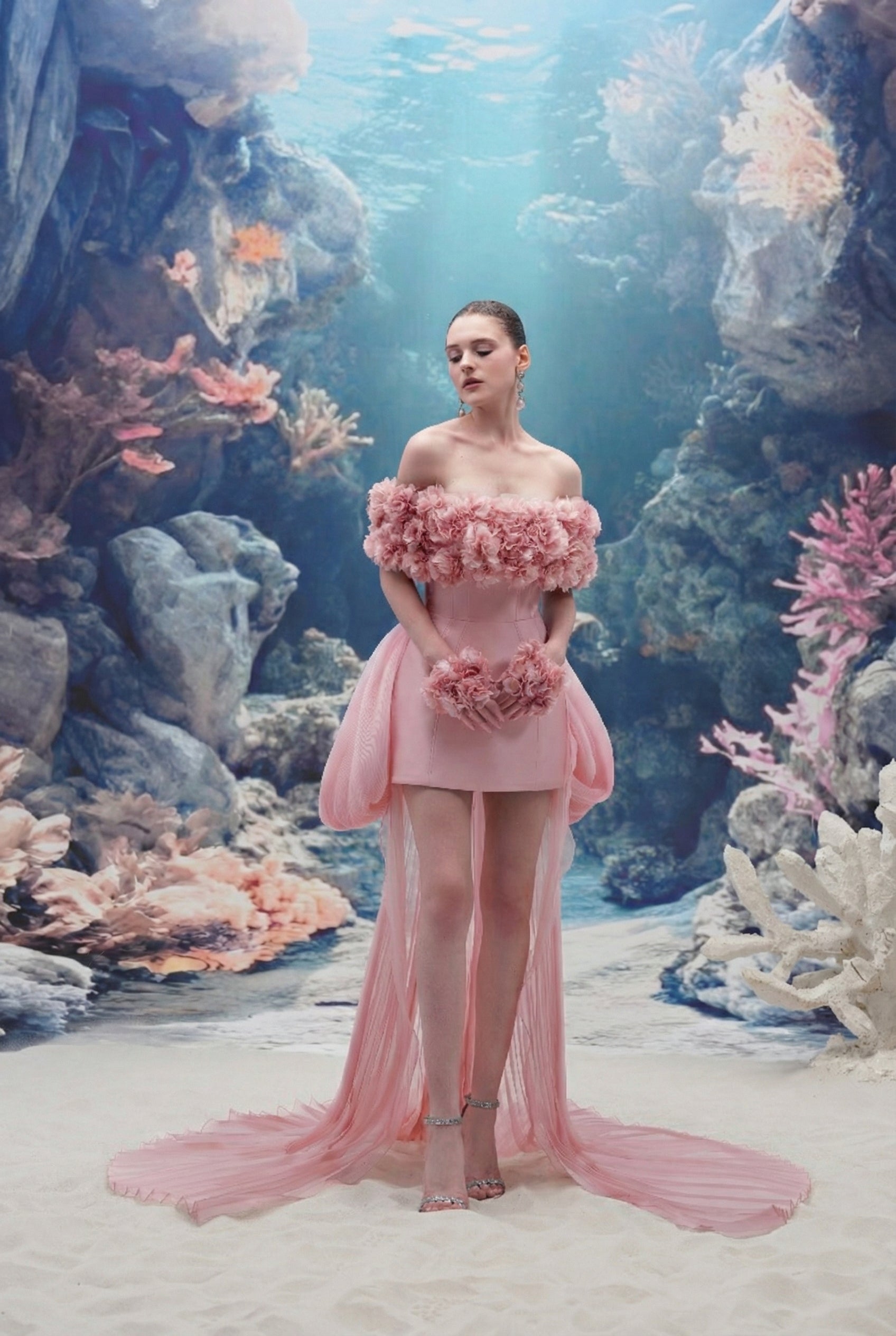 Maris Queen Taffeta & Organza Dress And Ophelia Organza Gloves