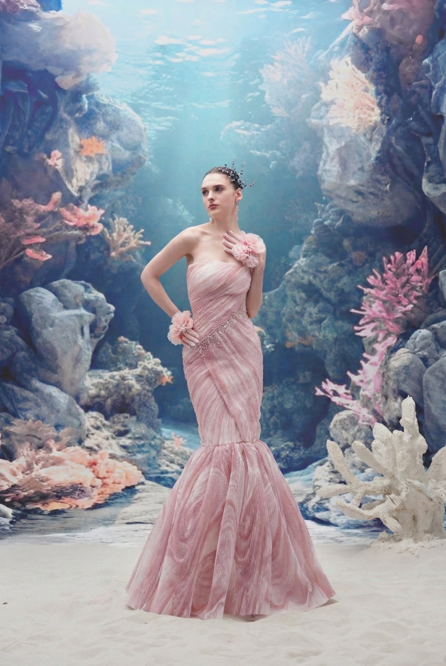 Coralia Tulle & Organza Dress And Ophelia Tulle & Organza Gloves