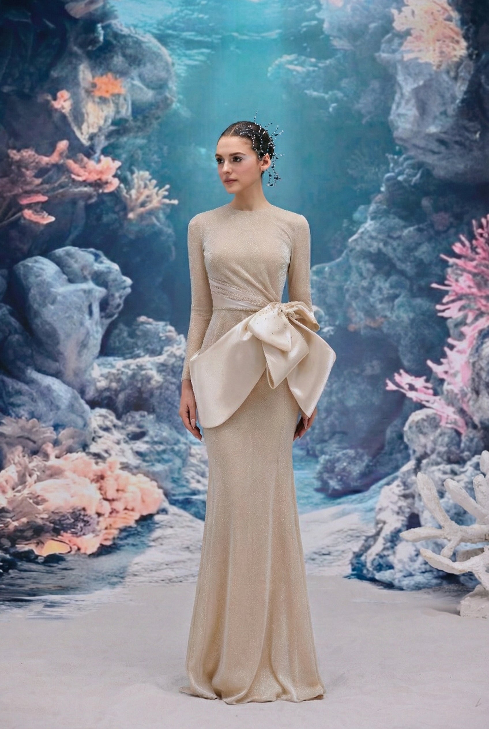 Arielle Glitter Jersey Dress