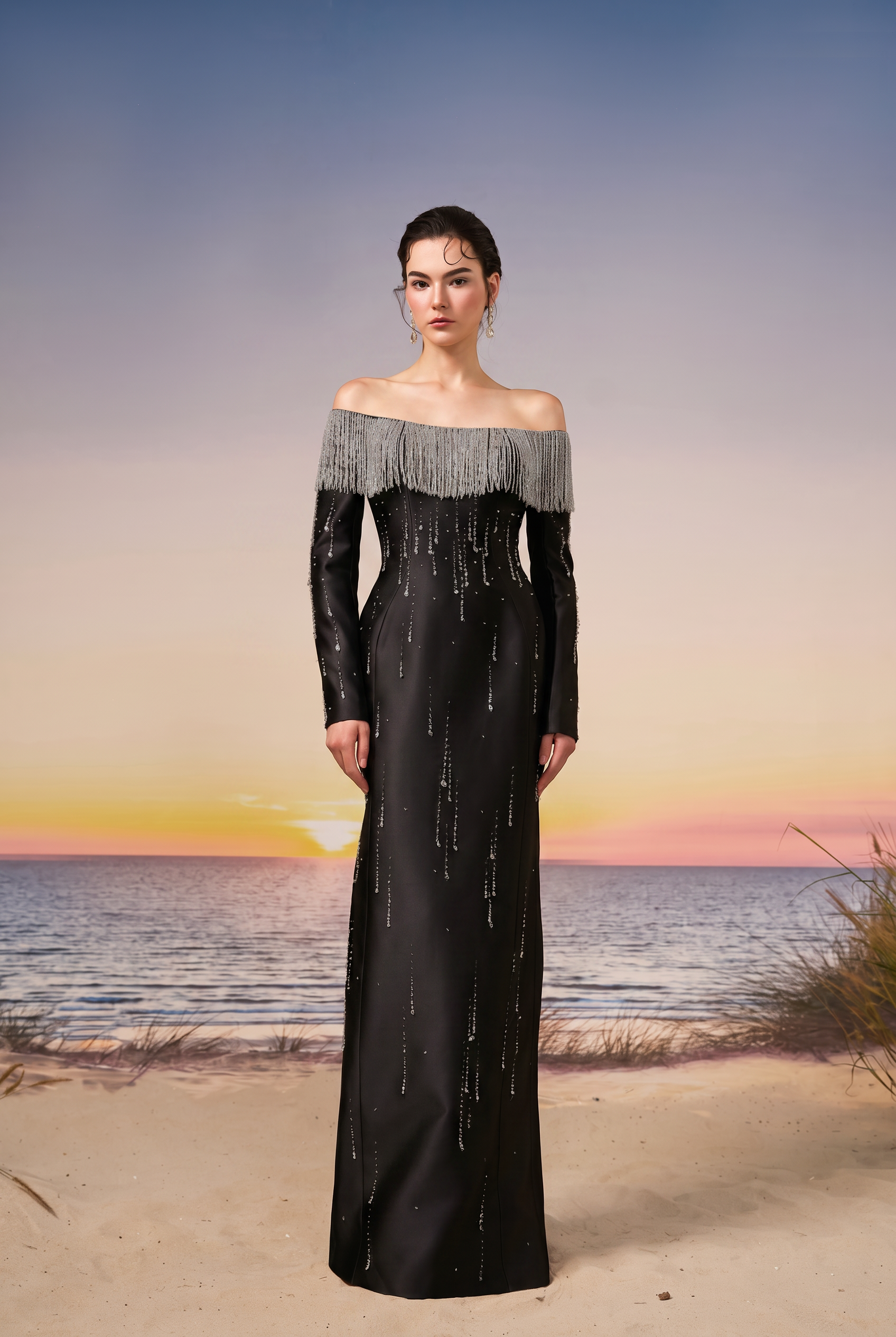 Talia royal taffeta dress