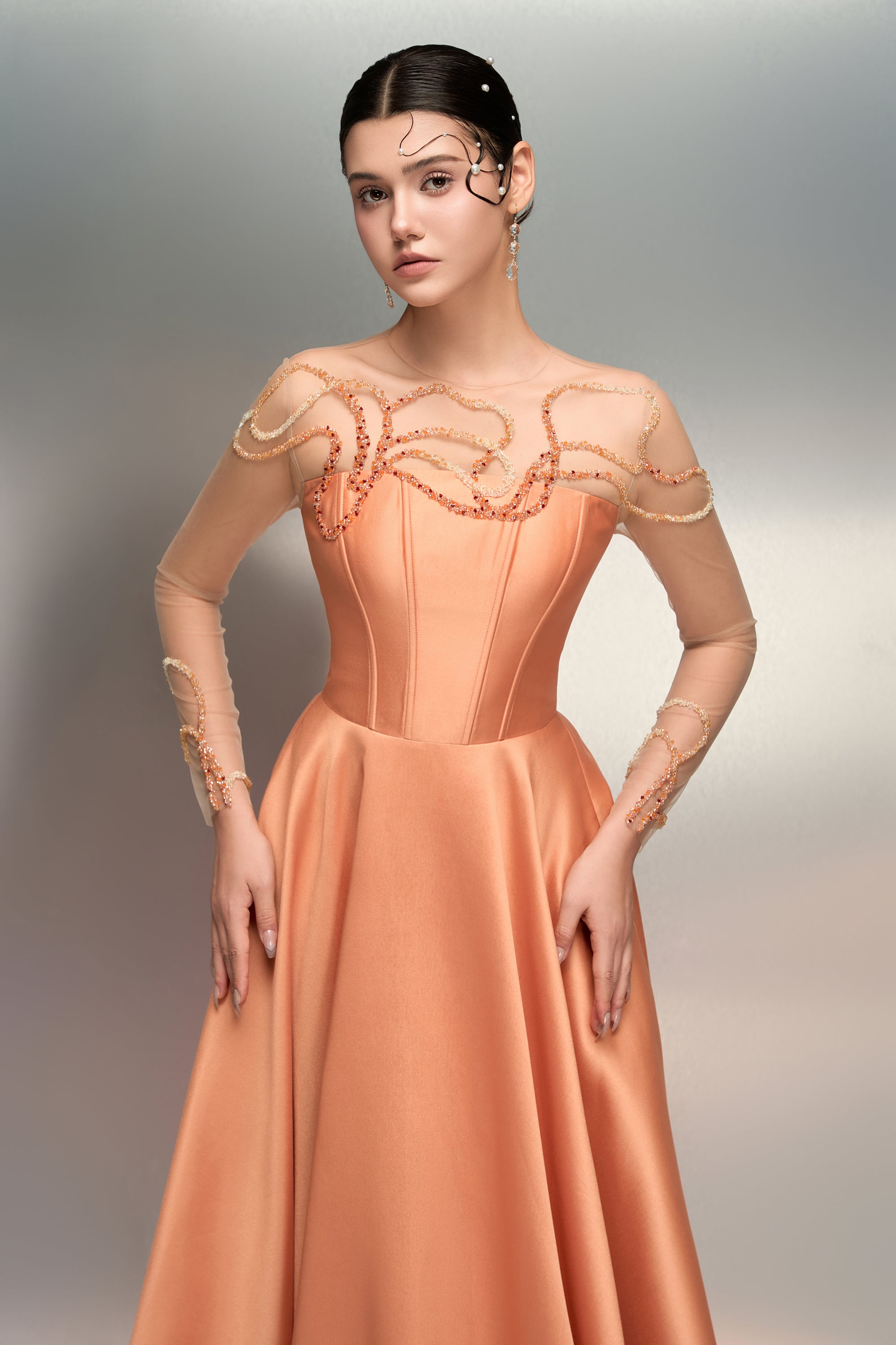 Lina light taffeta dress