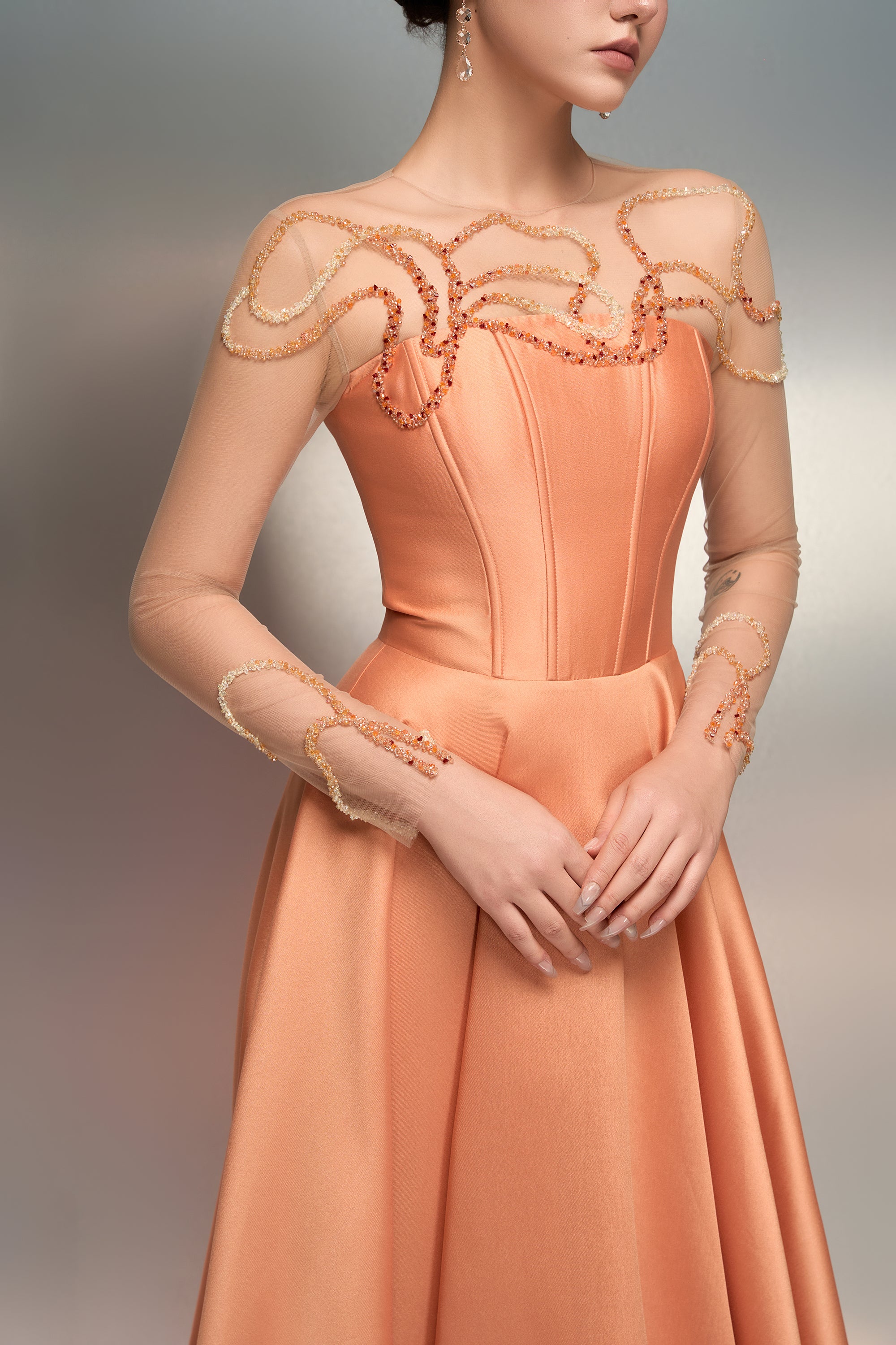 Lina light taffeta dress