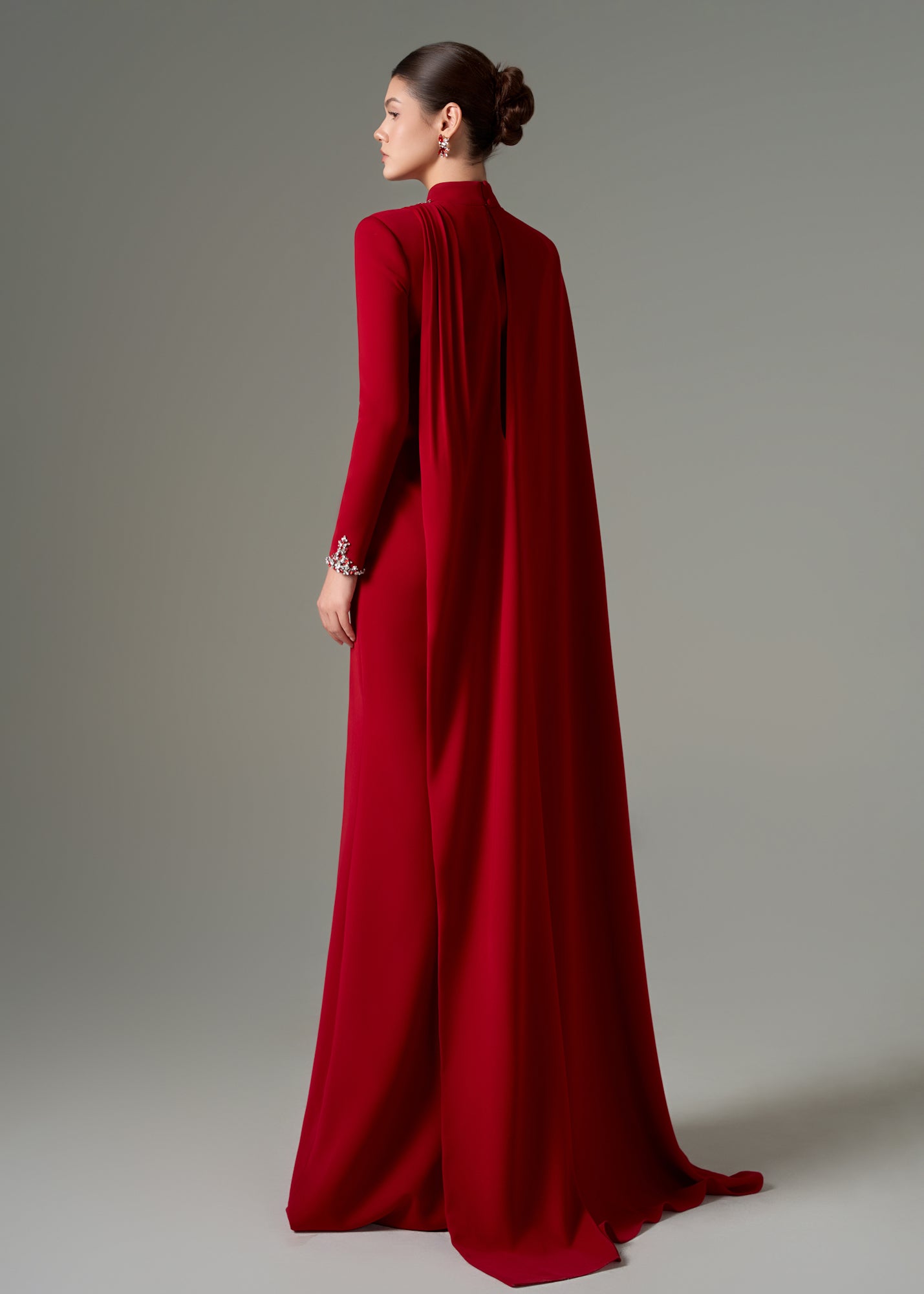 Shirin crepe high neck dress